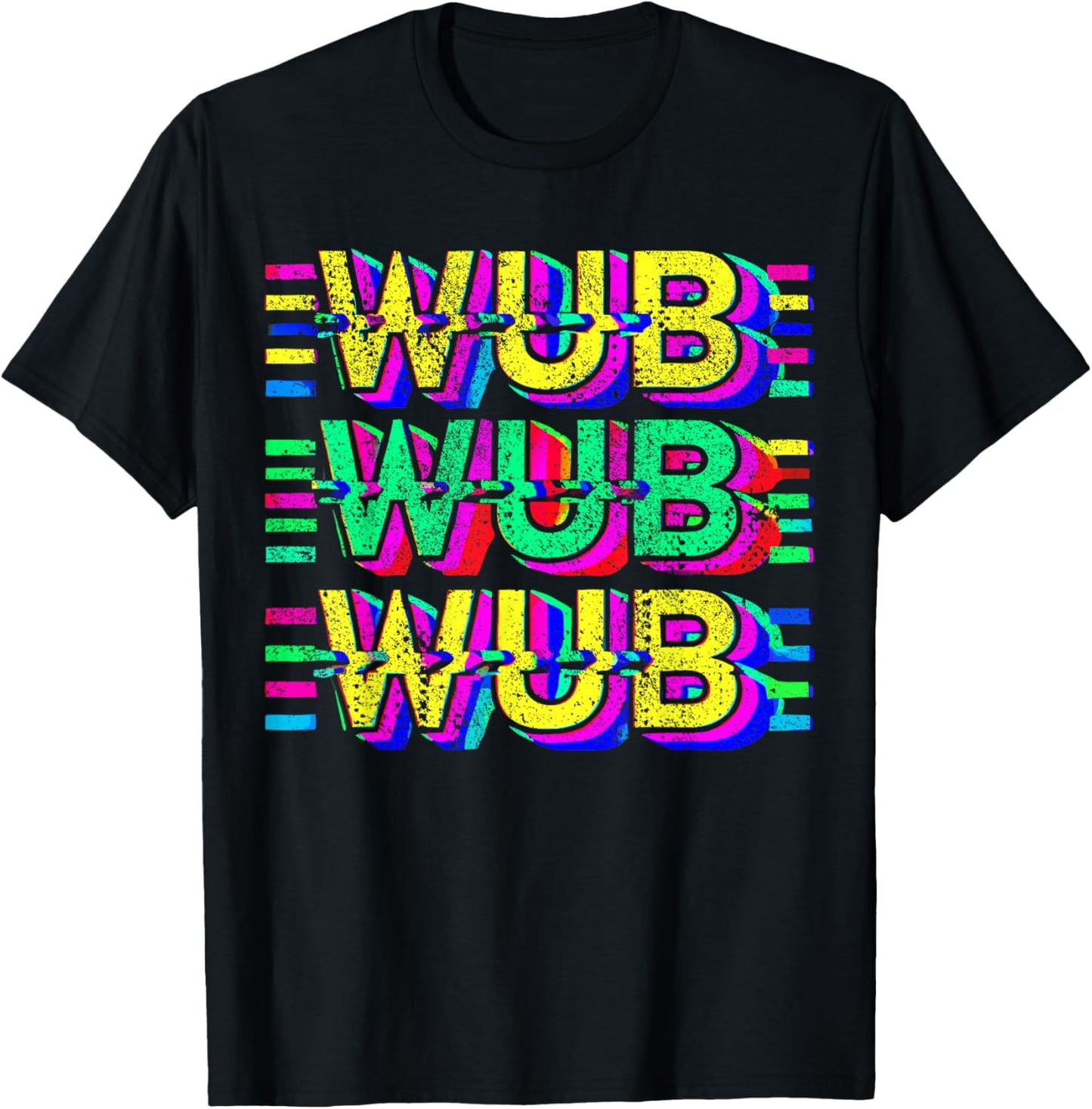 Techno Rave Bass Head WUB WUB WUB Dubstep T-Shirt - T-Shirt | Black
