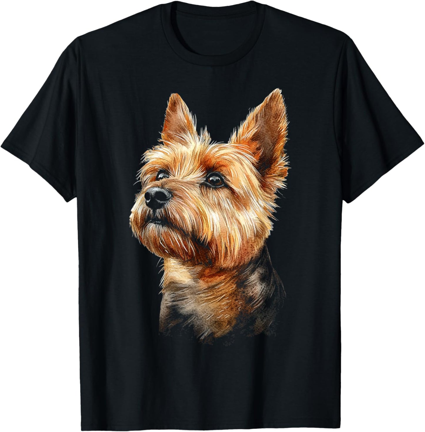 Norwich Terrier Dog Motif Pet Illustration Norwich Terrier Men Women Kids T-Shirt - T-Shirt | Black