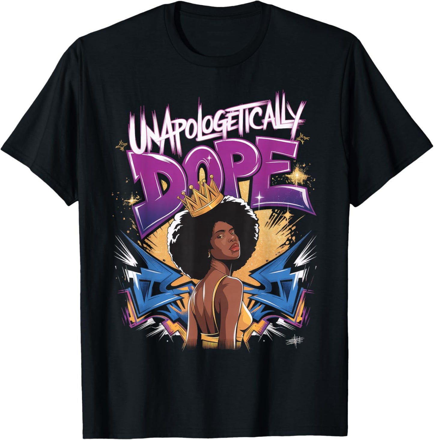 Unapologetically Dope Afro American T-Shirt - T-Shirt | Black