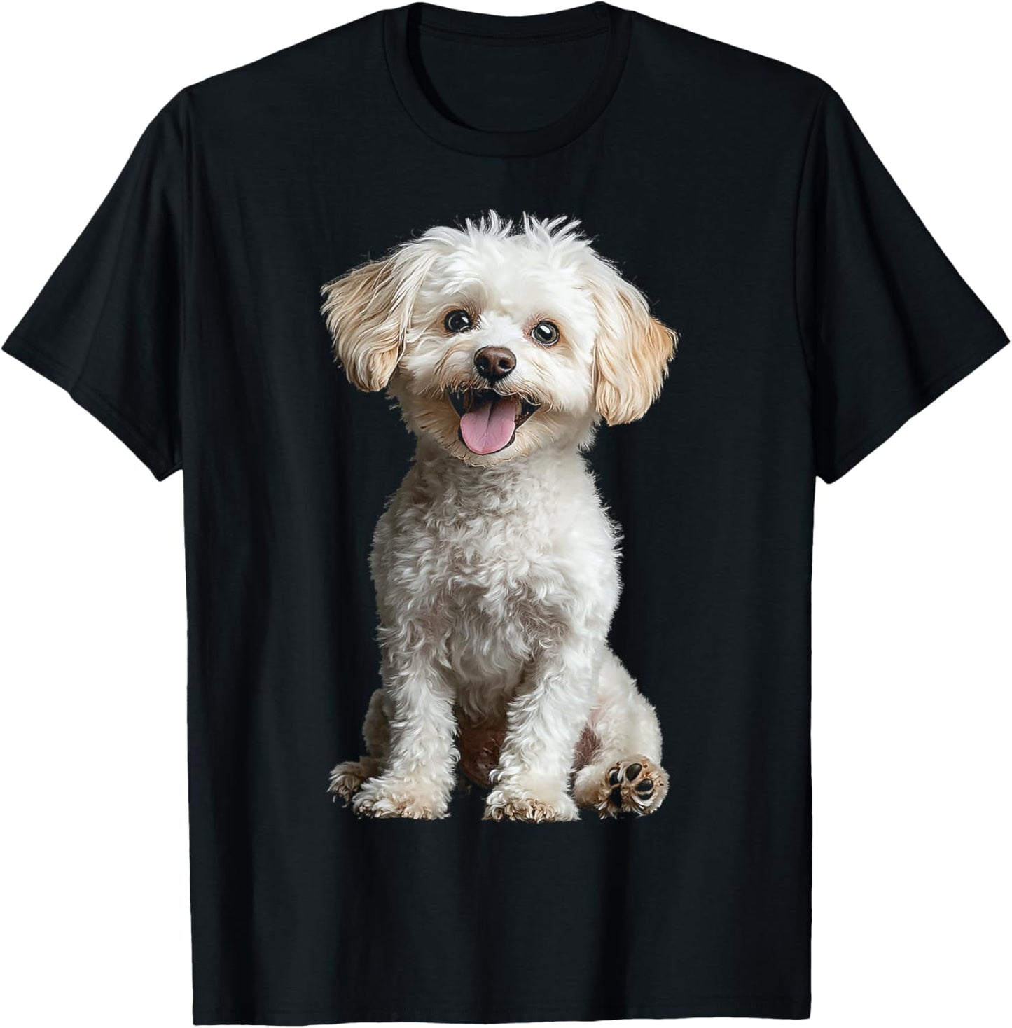 Maltipoo Dog Motif Pet Artwork Maltipoo T-Shirt - T-Shirt | Black