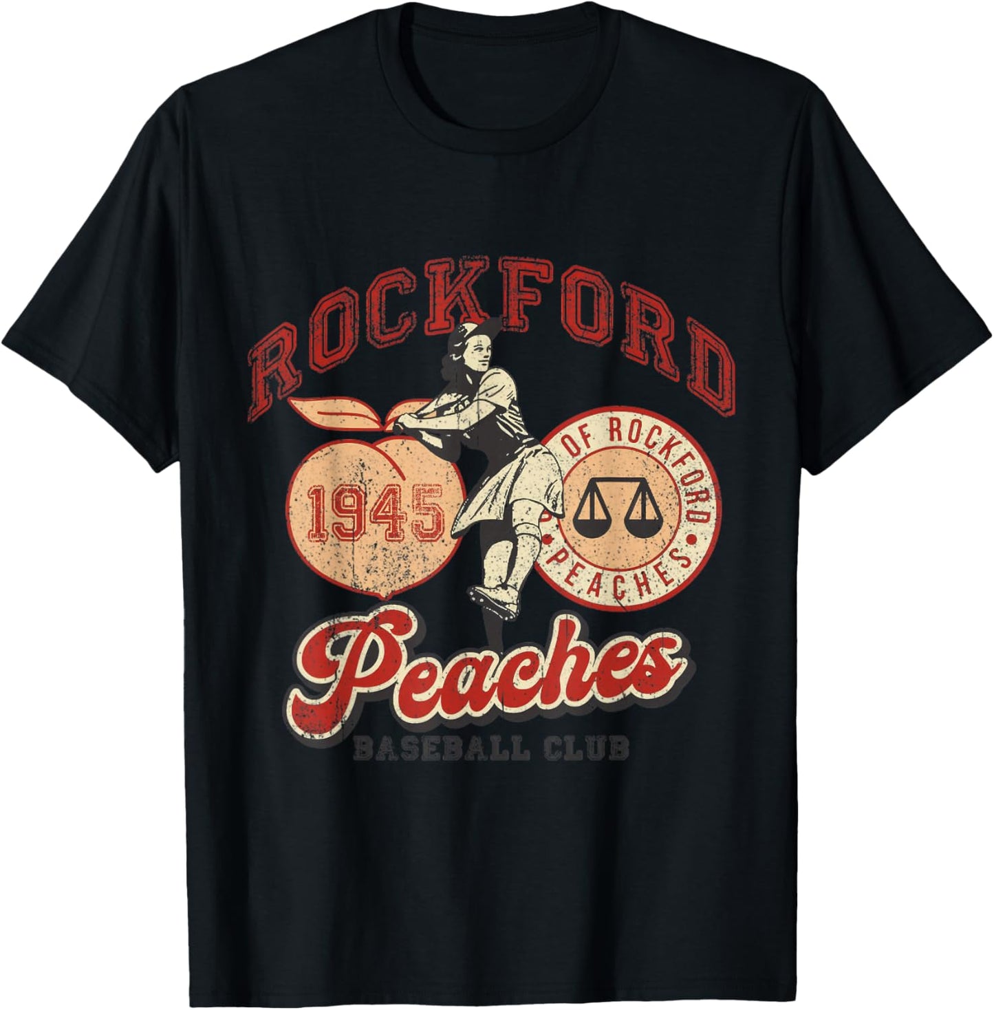 Rockford Retro 1945 Peaches T-Shirt - T-Shirt | Black