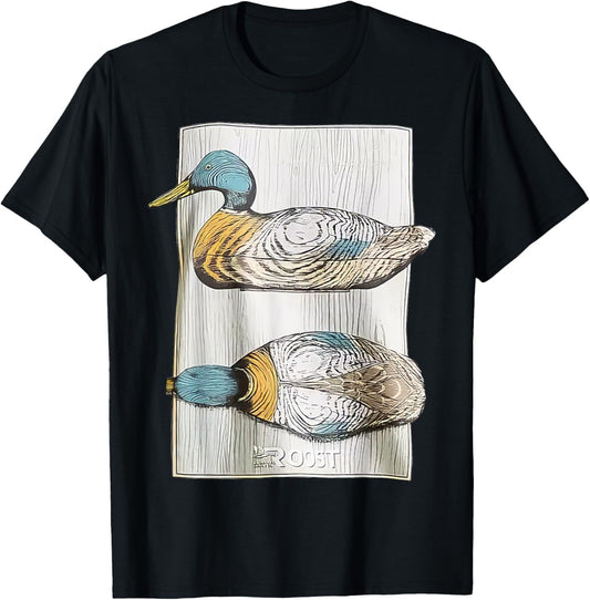 Halloween In Night Roost Waterfowl Two Duck Decoys Multicolor Cartoon Classic -Adults T-Shirt - T-Shirt | Black