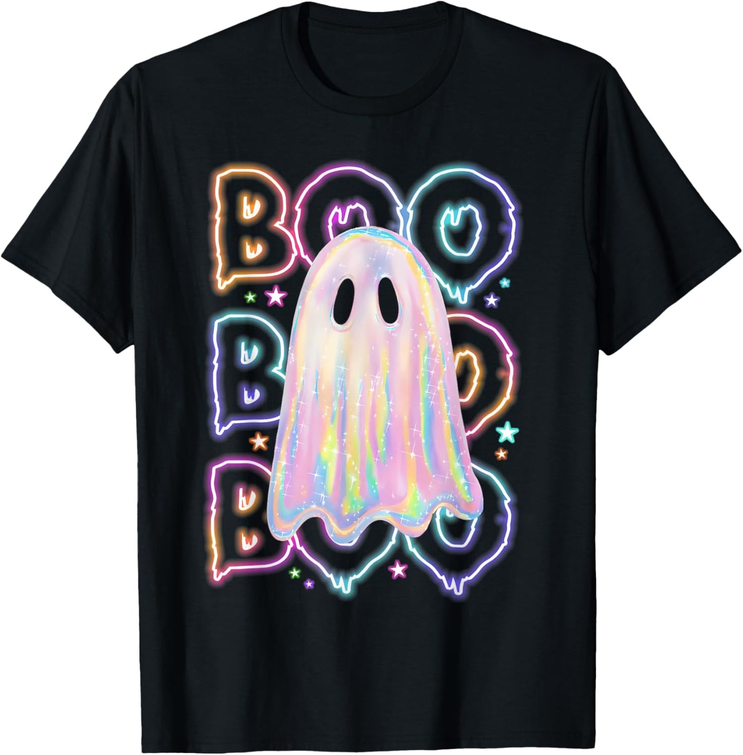 Cute Colorful Boo Ghost Boujee Halloween Costume Kid Toddler T-Shirt - T-Shirt | Black