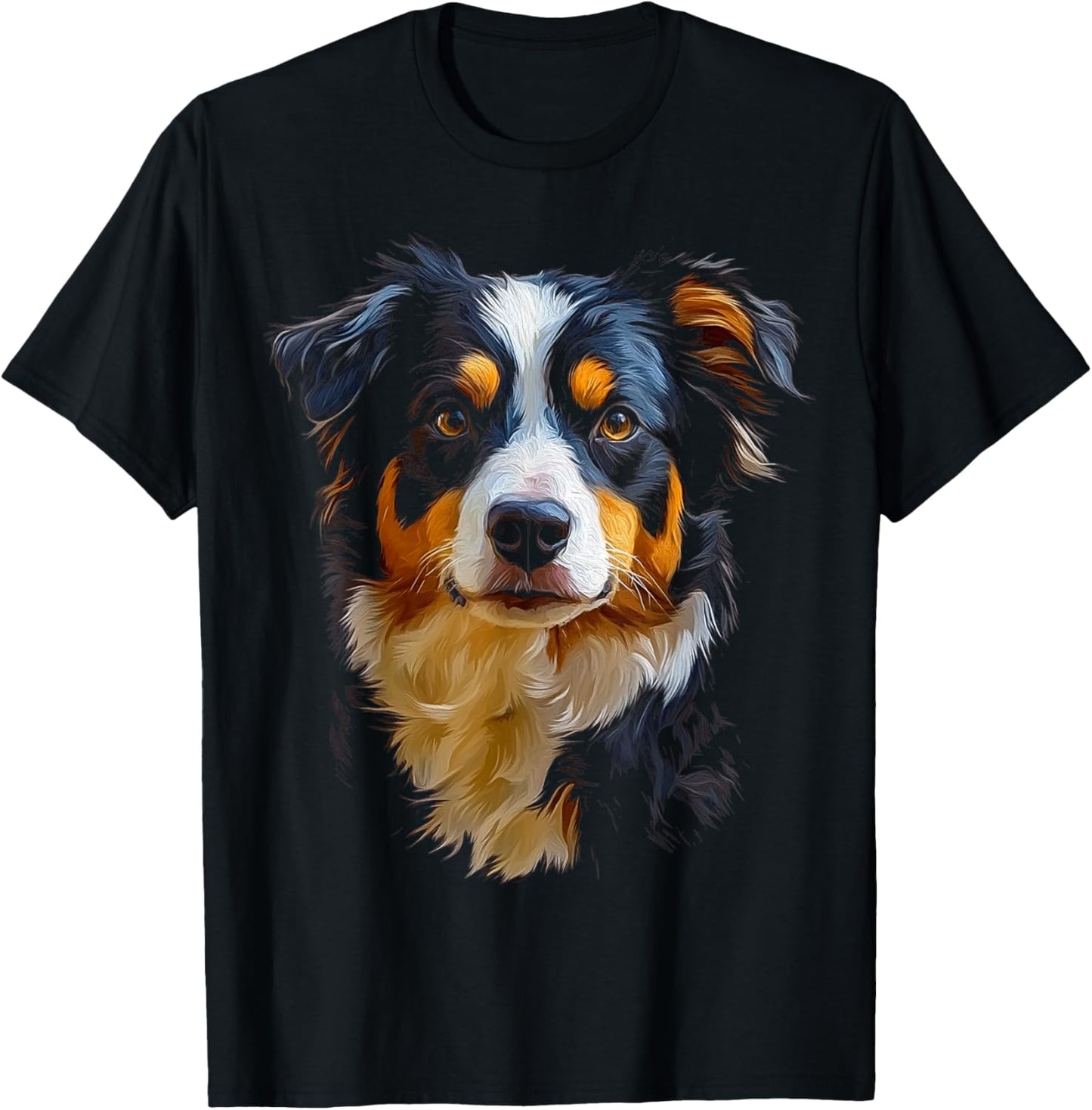 Australian Shepherd Dog Pet Artwork Australian Shepherd Women Kids T-Shirt - T-Shirt | Black