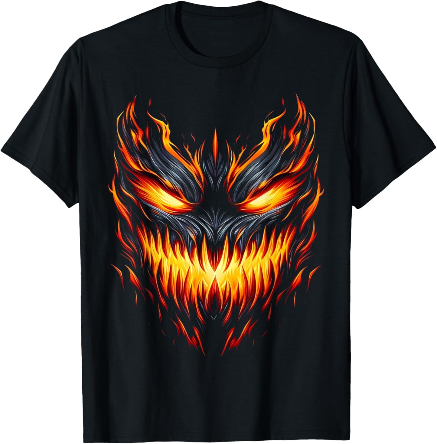 Jack o Lantern Scary Pumpkin Halloween Men Boys Kids T-Shirt - T-Shirt | Black