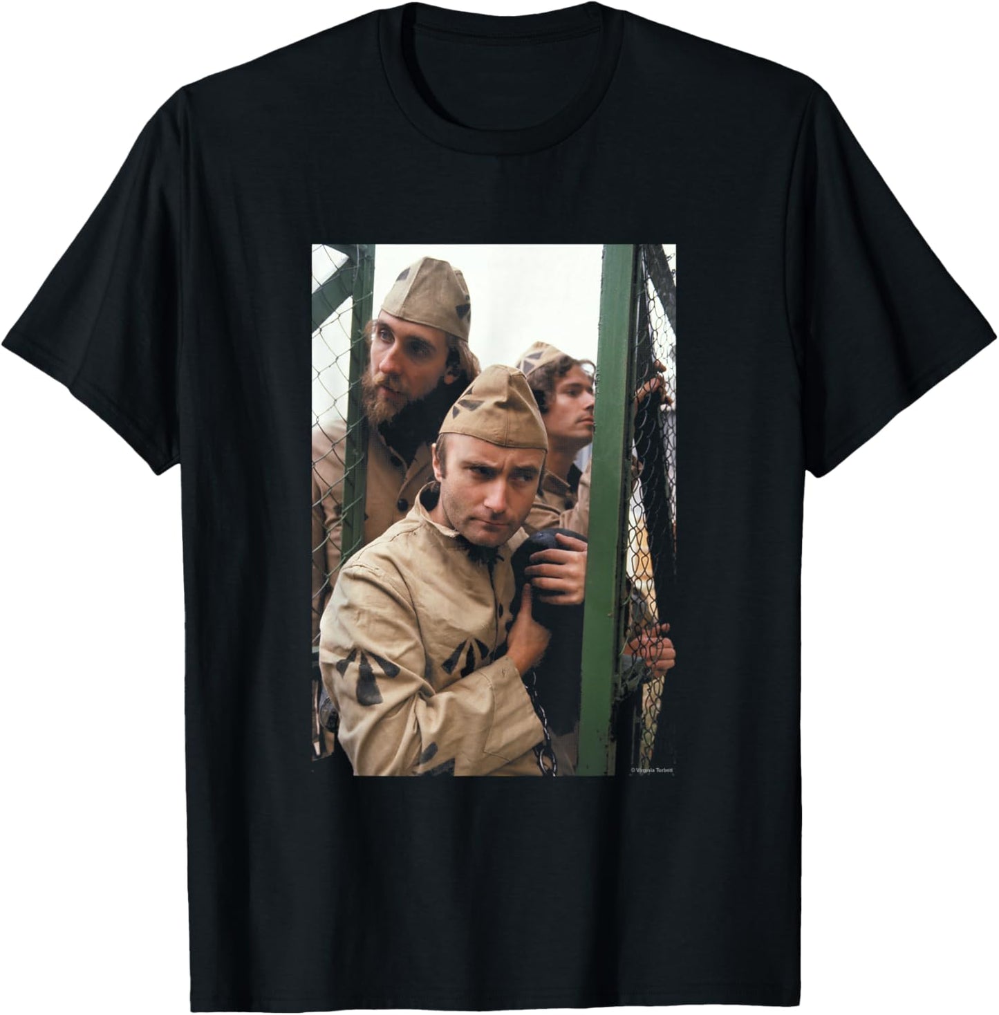 Phil Collins Of Genesis Shoot By Virgina Turbett T-Shirt - T-Shirt | Black