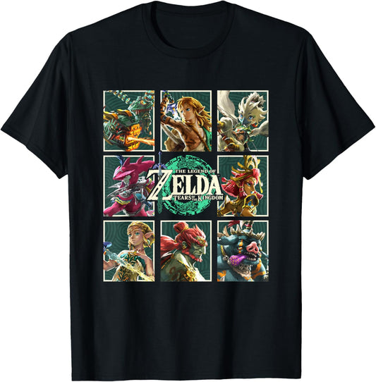 The Legend of Zelda Tears of The Kingdom Character Box Up T-Shirt - T-Shirt | Black