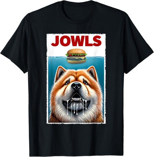 Funny Chow Chow and Hamburger Parody Jowls Dog Lover Women Kids T-Shirt - T-Shirt | Black