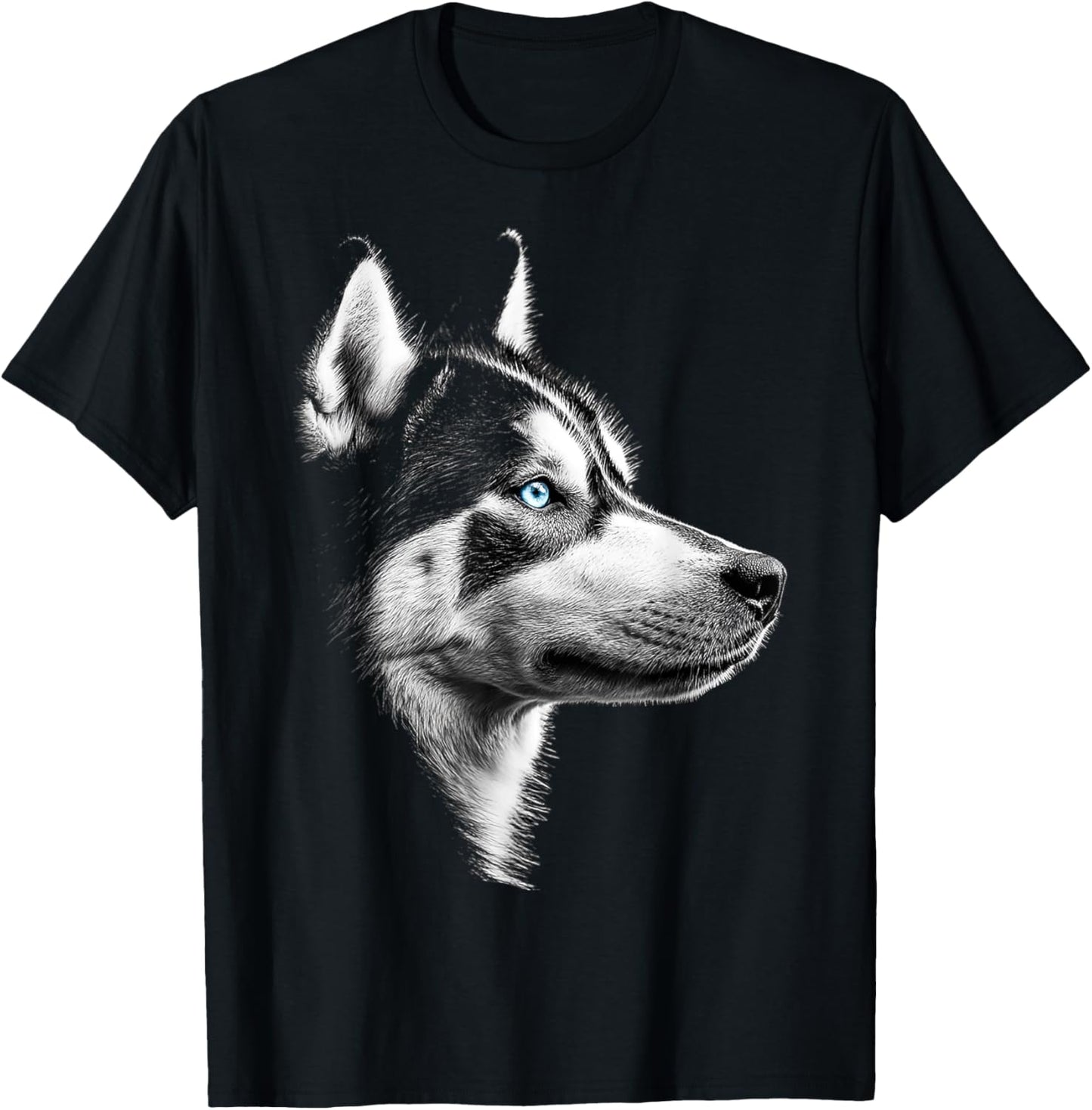 Siberian Husky Dog Motif Pet Artwork Siberian Husky Men Women Kids T-Shirt - T-Shirt | Black