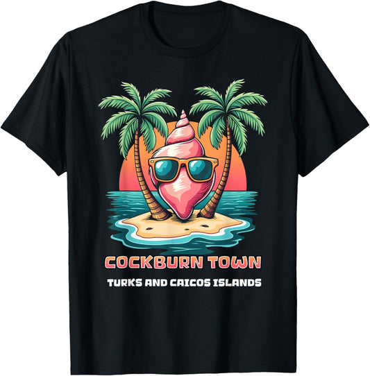 Cockburn Town Turks And Caicos Islands Beach Vacation T-Shirt - T-Shirt | Black