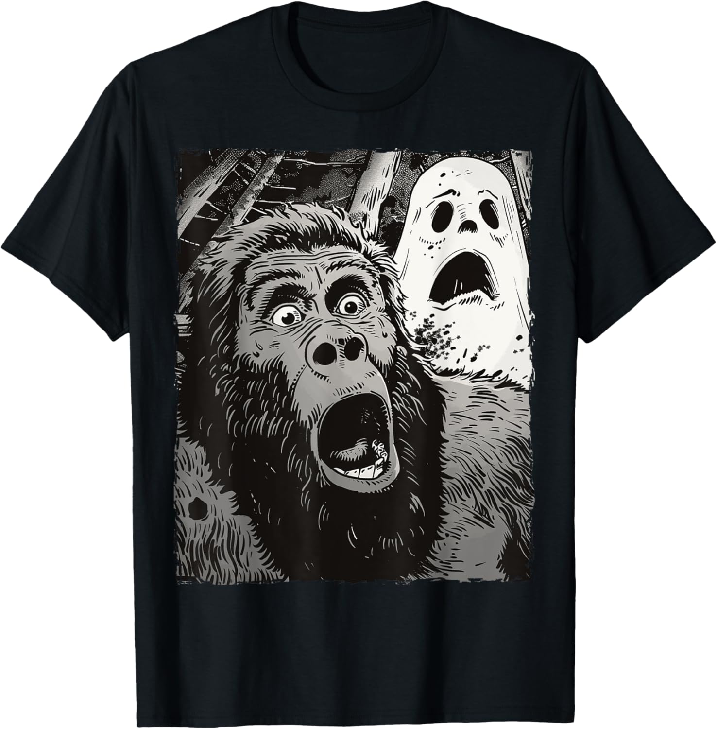 Funny Bigfoot Sasquatch Halloween T-Shirt - T-Shirt | Black