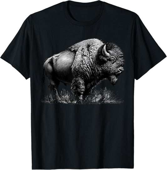 Buffalo American Bison T-Shirt - T-Shirt | Black