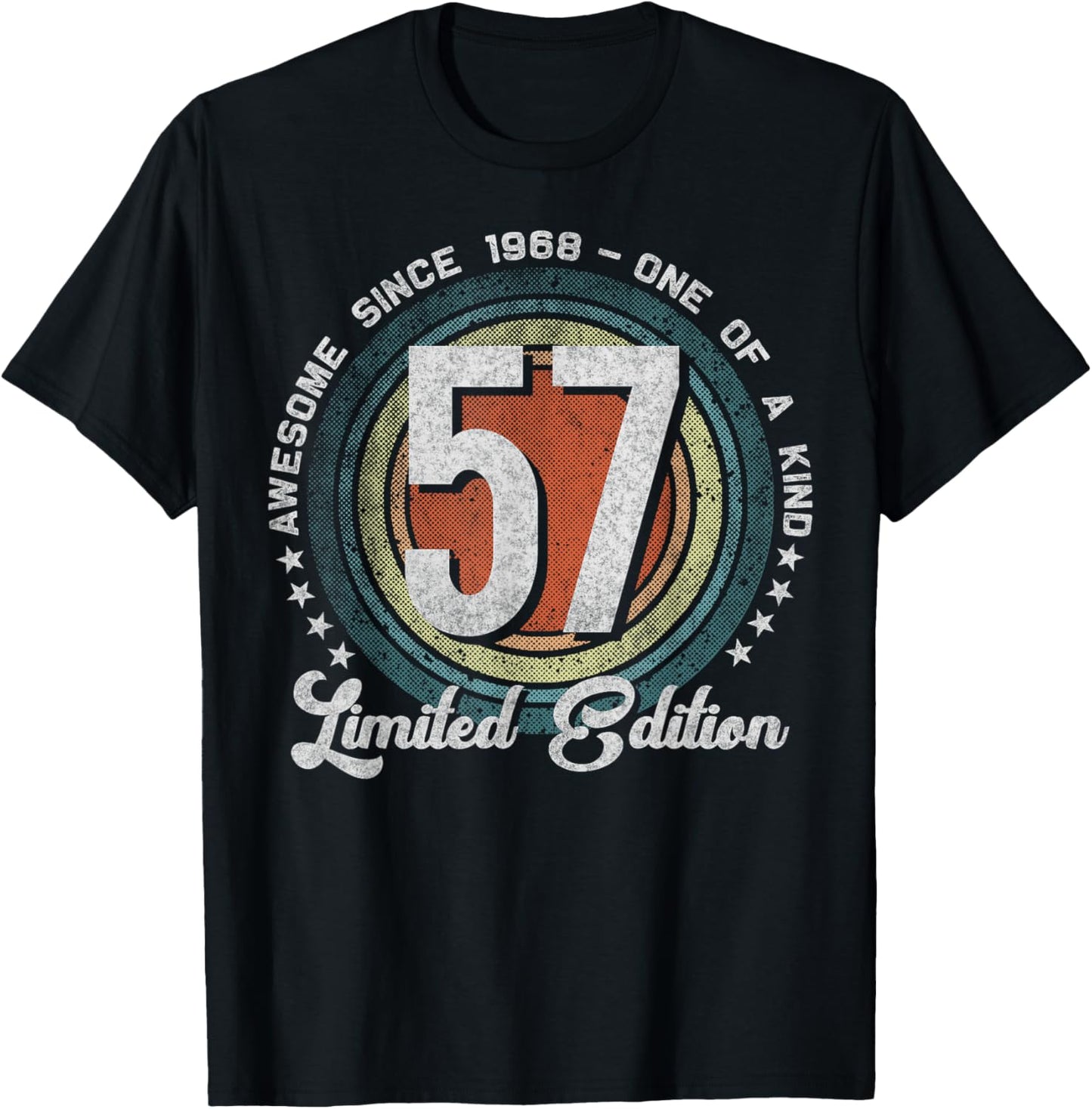 57 Year Old Gifts Vintage 1968 Limited Edition 57th Birthday T-Shirt - T-Shirt | Black