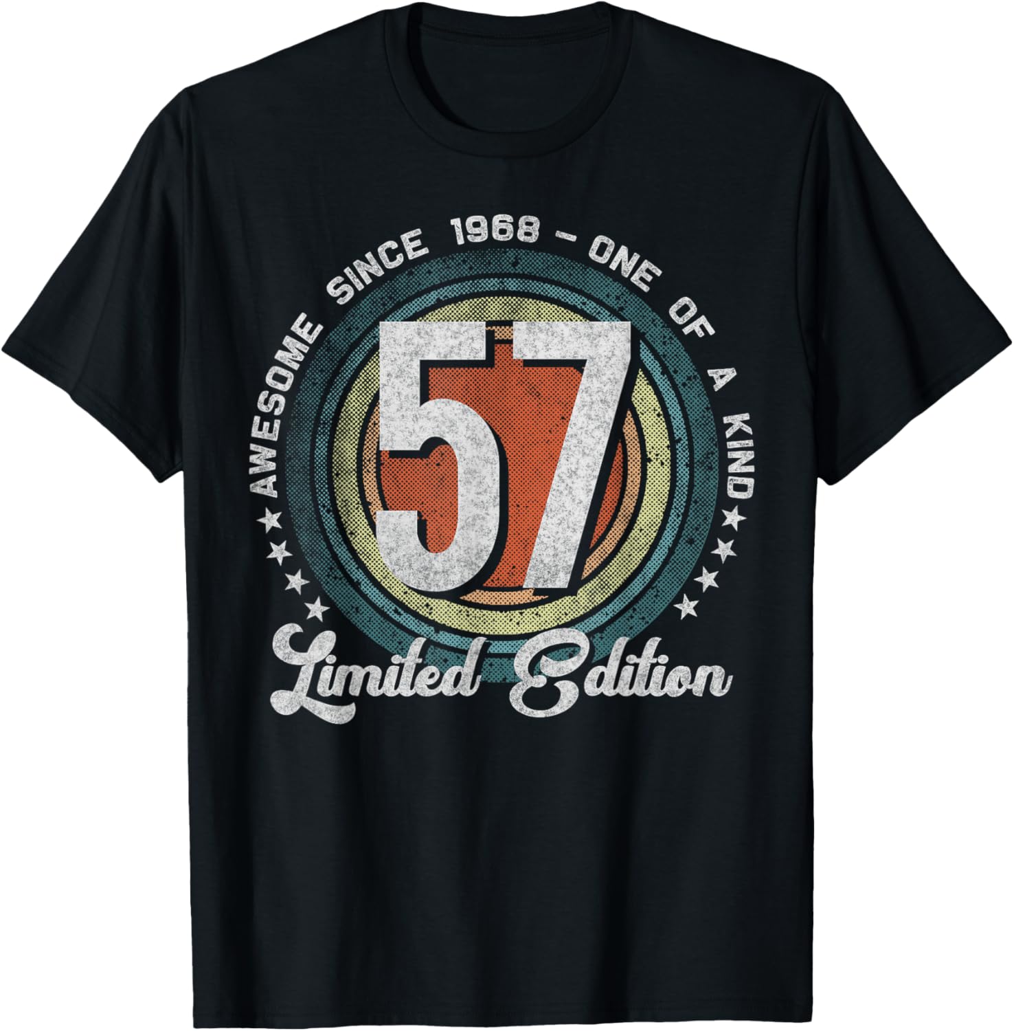 57 Year Old Gifts Vintage 1968 Limited Edition 57th Birthday T-Shirt - T-Shirt | Black