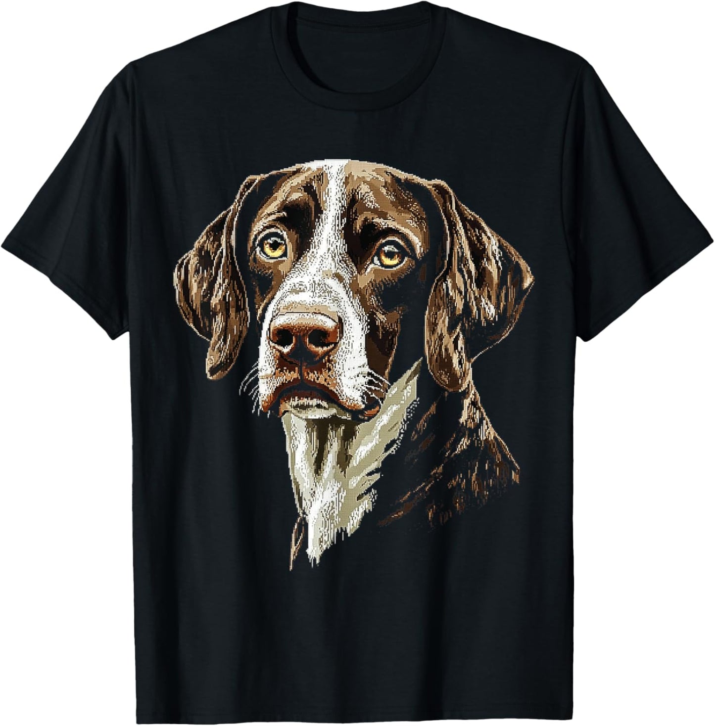 German Short Haired Pointer Dog Graphic Pet Art T-Shirt - T-Shirt | Black