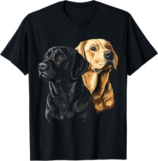 Labrador Dog Graphic Pet Artwork Labrador Women Kids T-Shirt - T-Shirt | Black