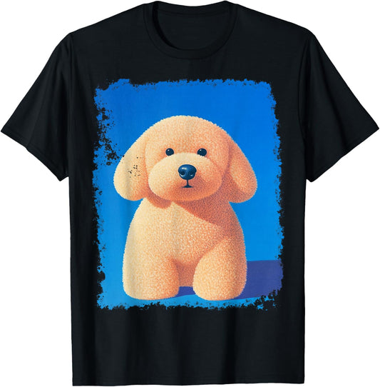 Pop Art Cute Toy Poodle Dog T-Shirt - T-Shirt | Black
