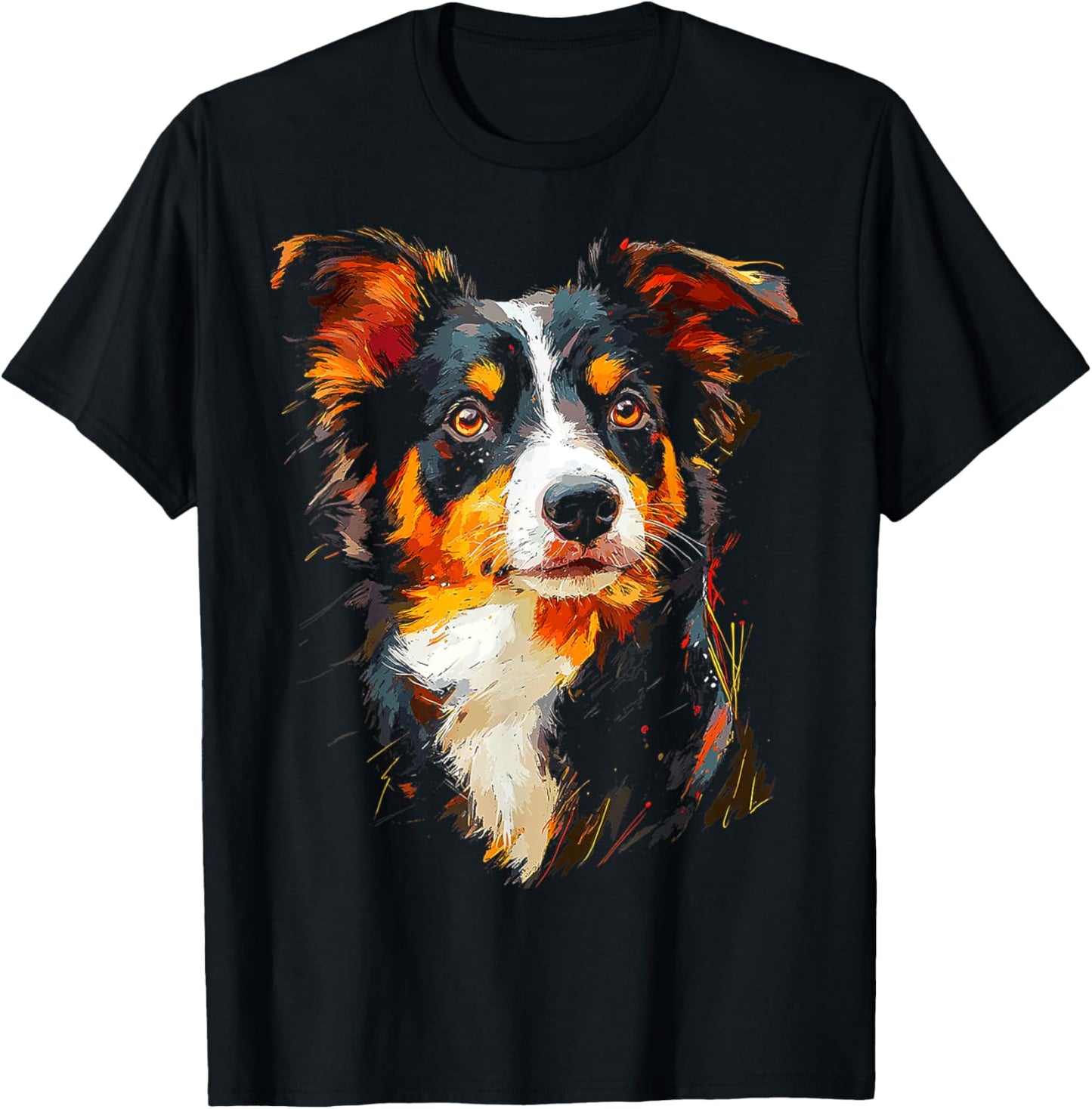 Australian Shepherd Dog Motif Pet Australian Shepherd Men Women Kids T-Shirt - T-Shirt | Black