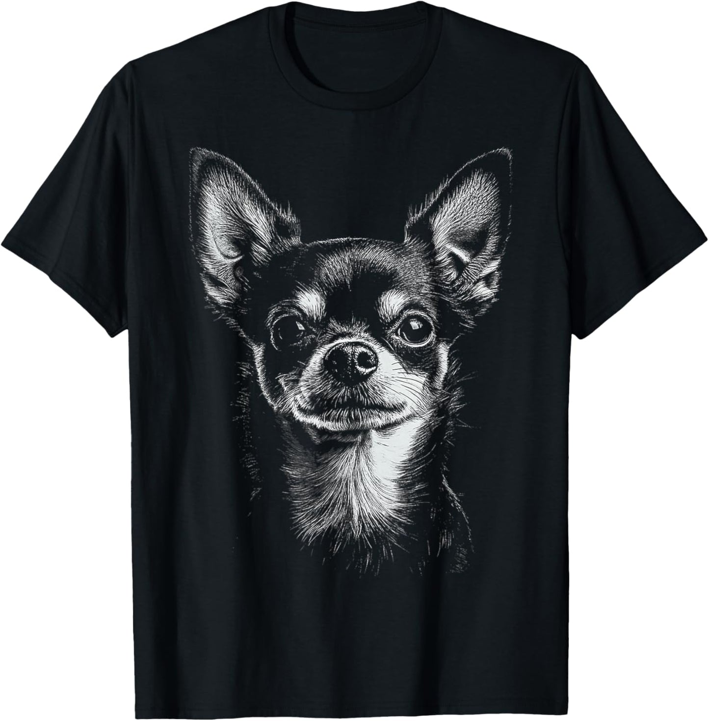 Chihuahua Dog Motif Pet Artwork Chihuahua T-Shirt - T-Shirt | Black
