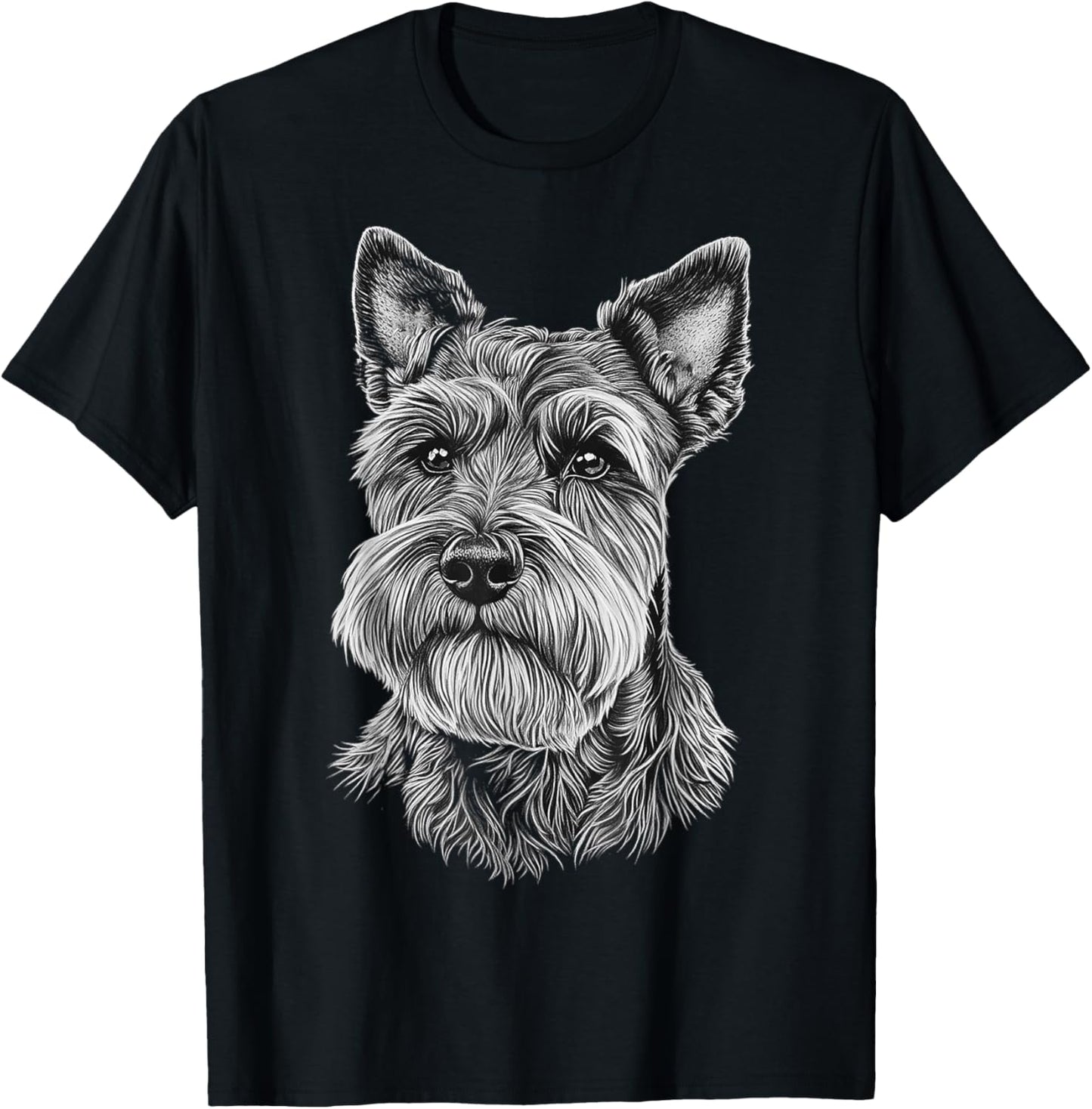 Miniature Schnauzer Dog Motif Pet Miniature Schnauzer Men Women Kids T-Shirt - T-Shirt | Black