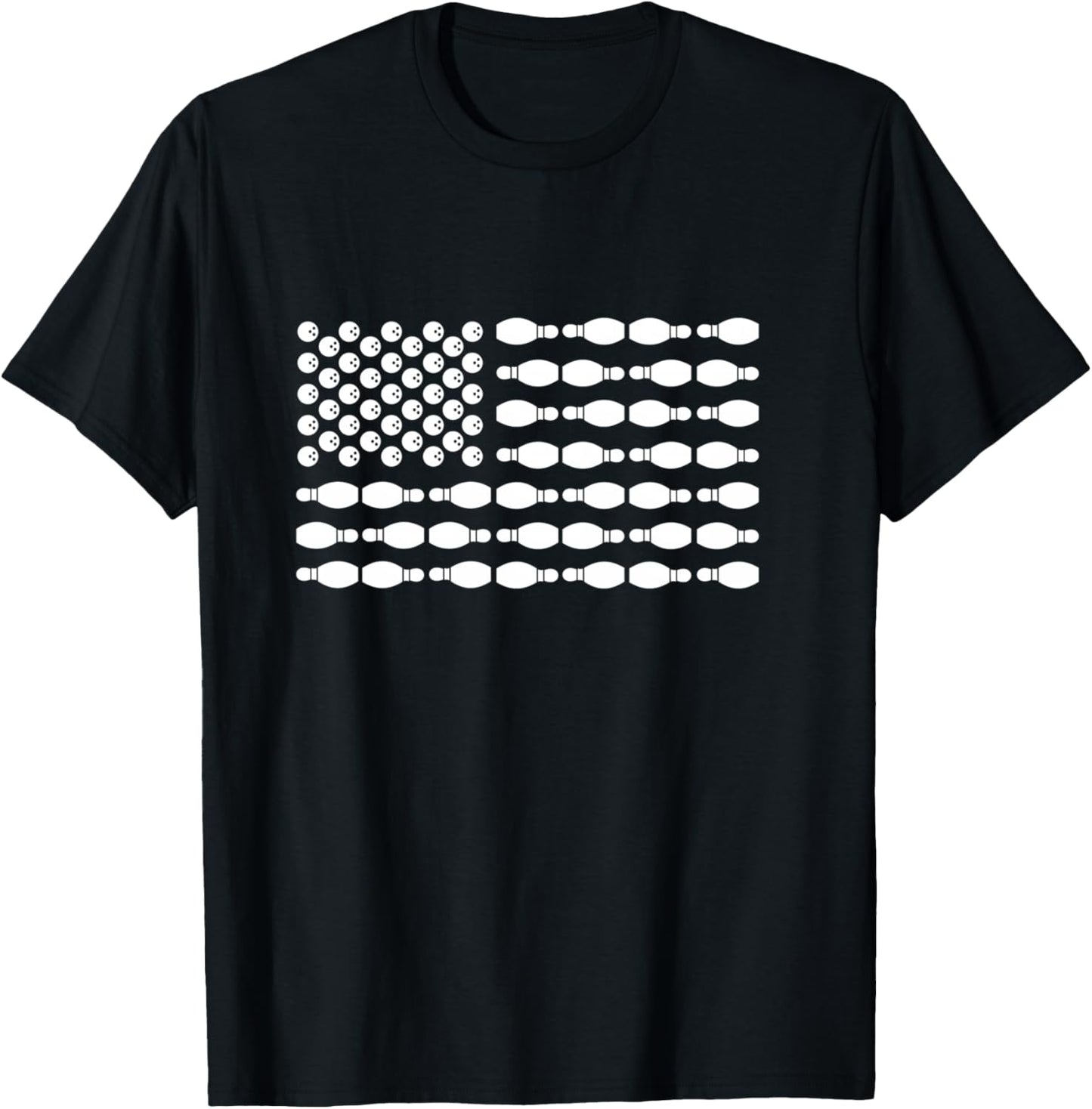 American Flag Bowling T-Shirt - T-Shirt | Black