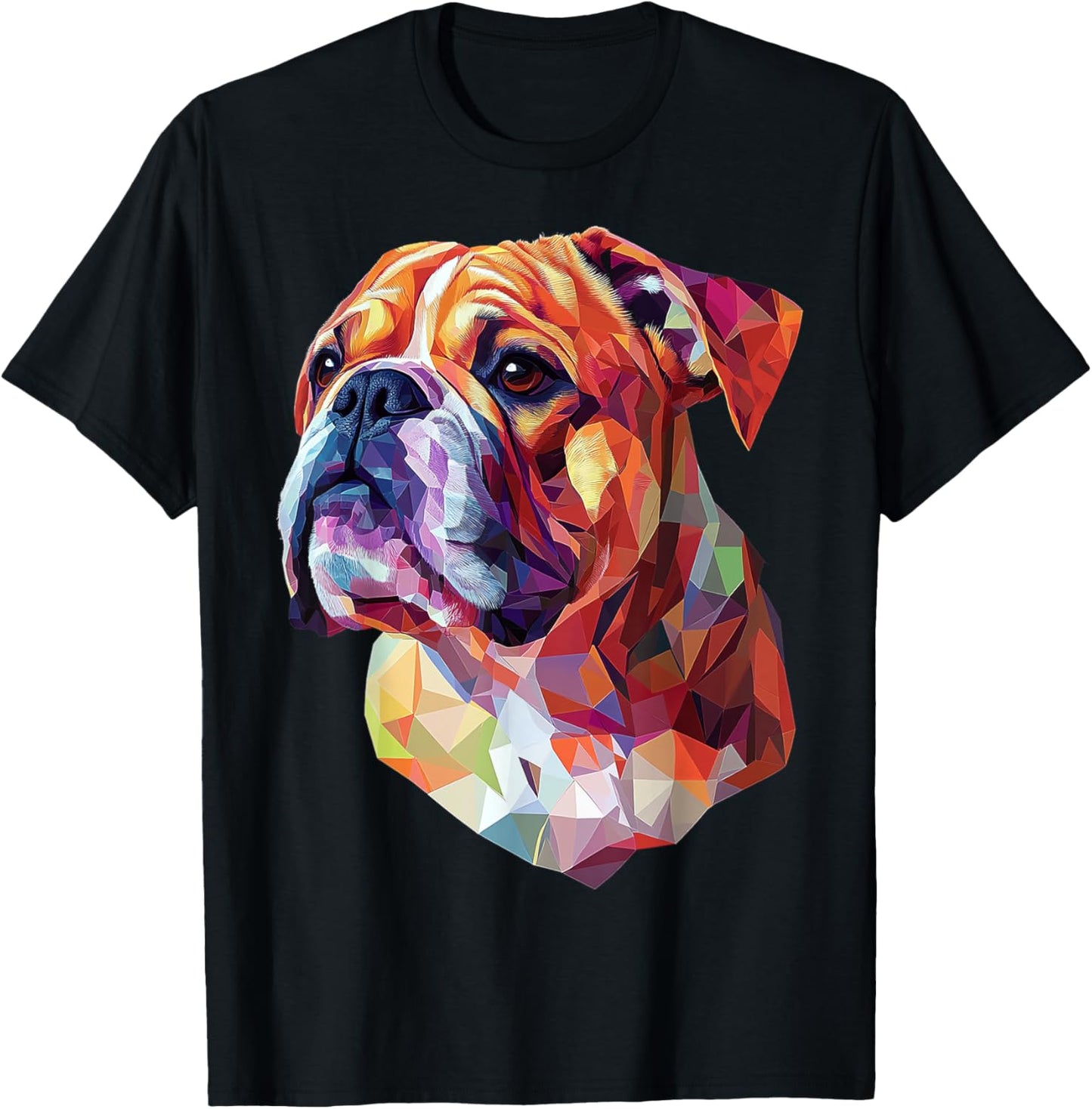 Bulldog Dog Graphic Pet Artwork Bulldog T-Shirt - T-Shirt | Black