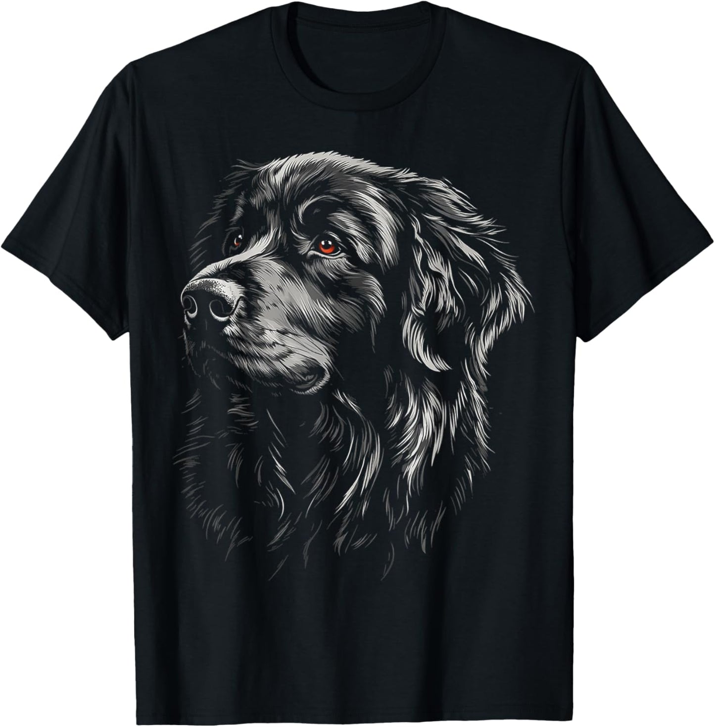 Newfoundland Dog Graphic Pet Art Newfoundland T-Shirt - T-Shirt | Black