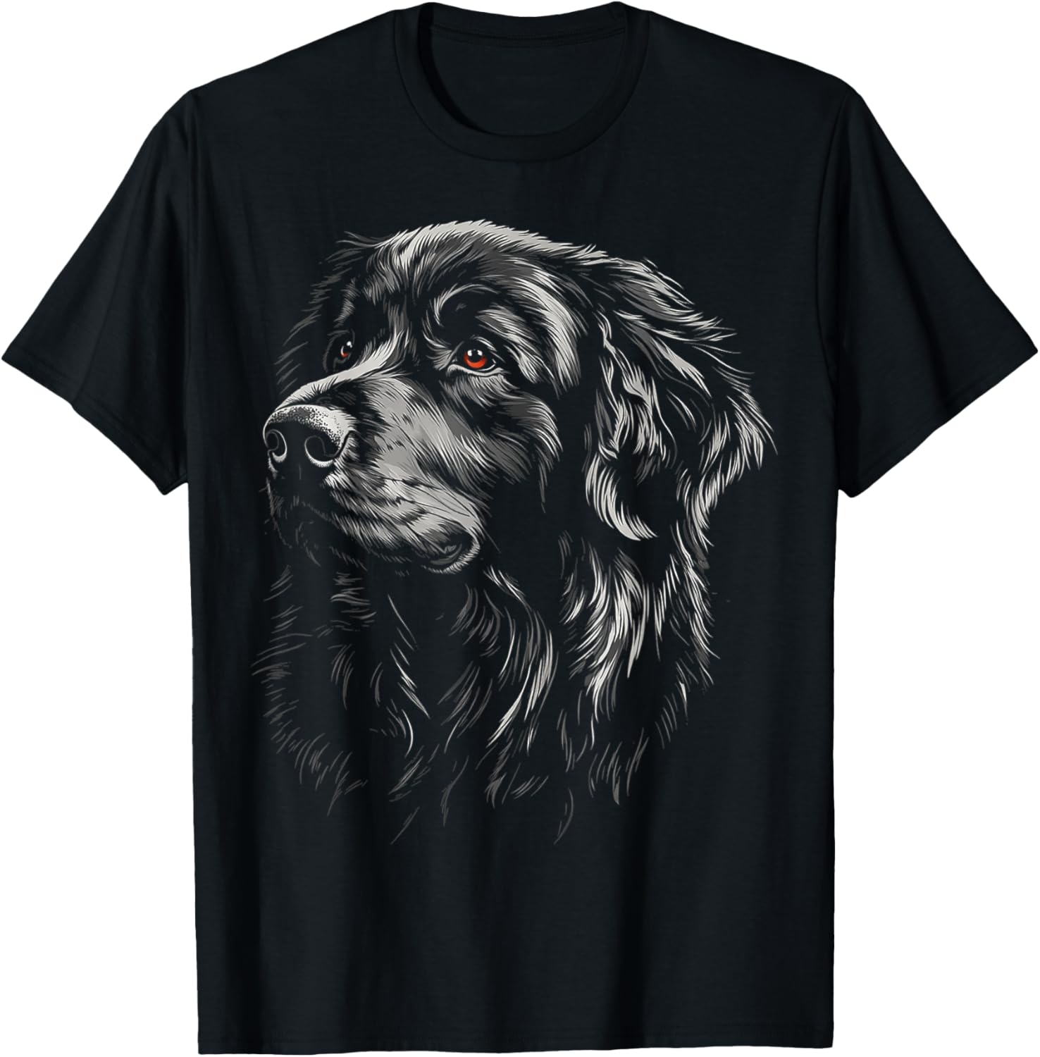Newfoundland Dog Graphic Pet Art Newfoundland T-Shirt - T-Shirt | Black