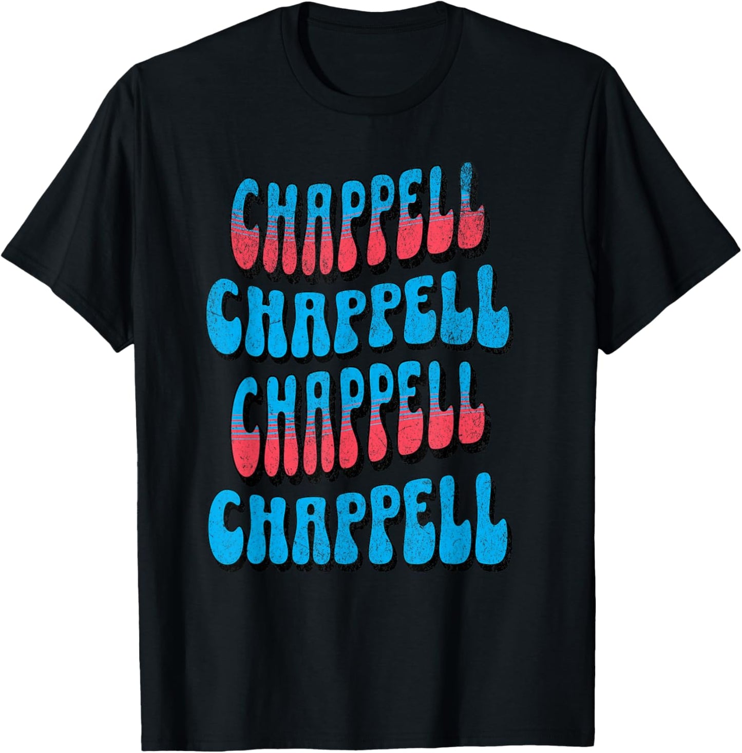 Chappell T First Name Retro T-Shirt - T-Shirt | Black