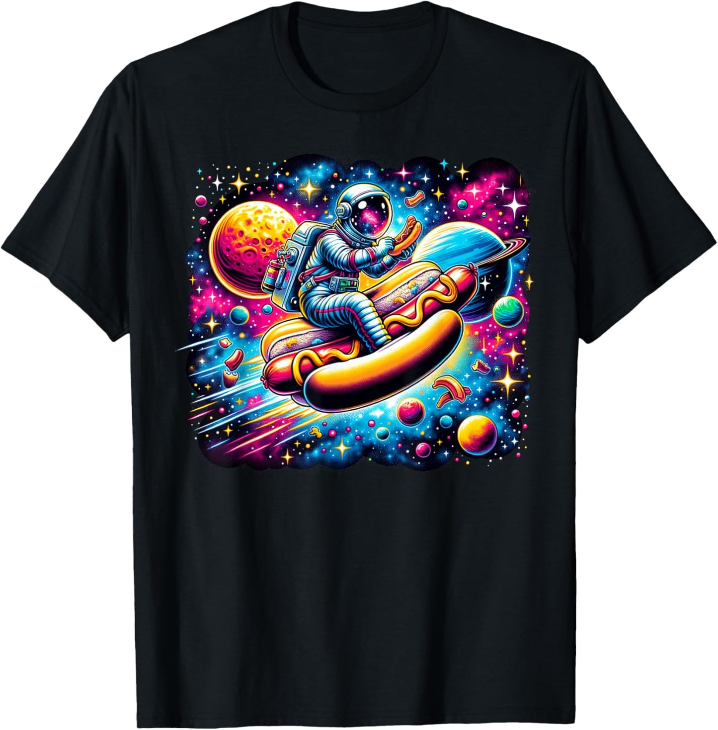 Hot Dog snack foodie eating delicious Hot Dog Men Women Kids T-Shirt - T-Shirt | Black