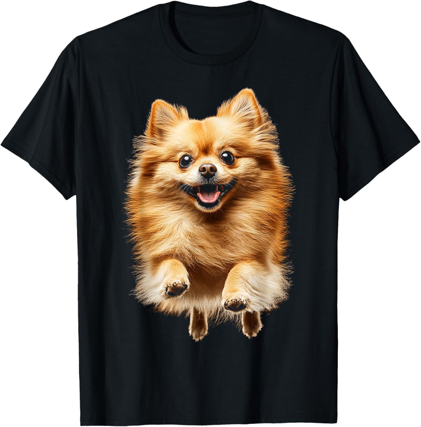 Pomeranian Dog Graphic Pet Artwork Pomeranian Men Women Kids T-Shirt - T-Shirt | Black