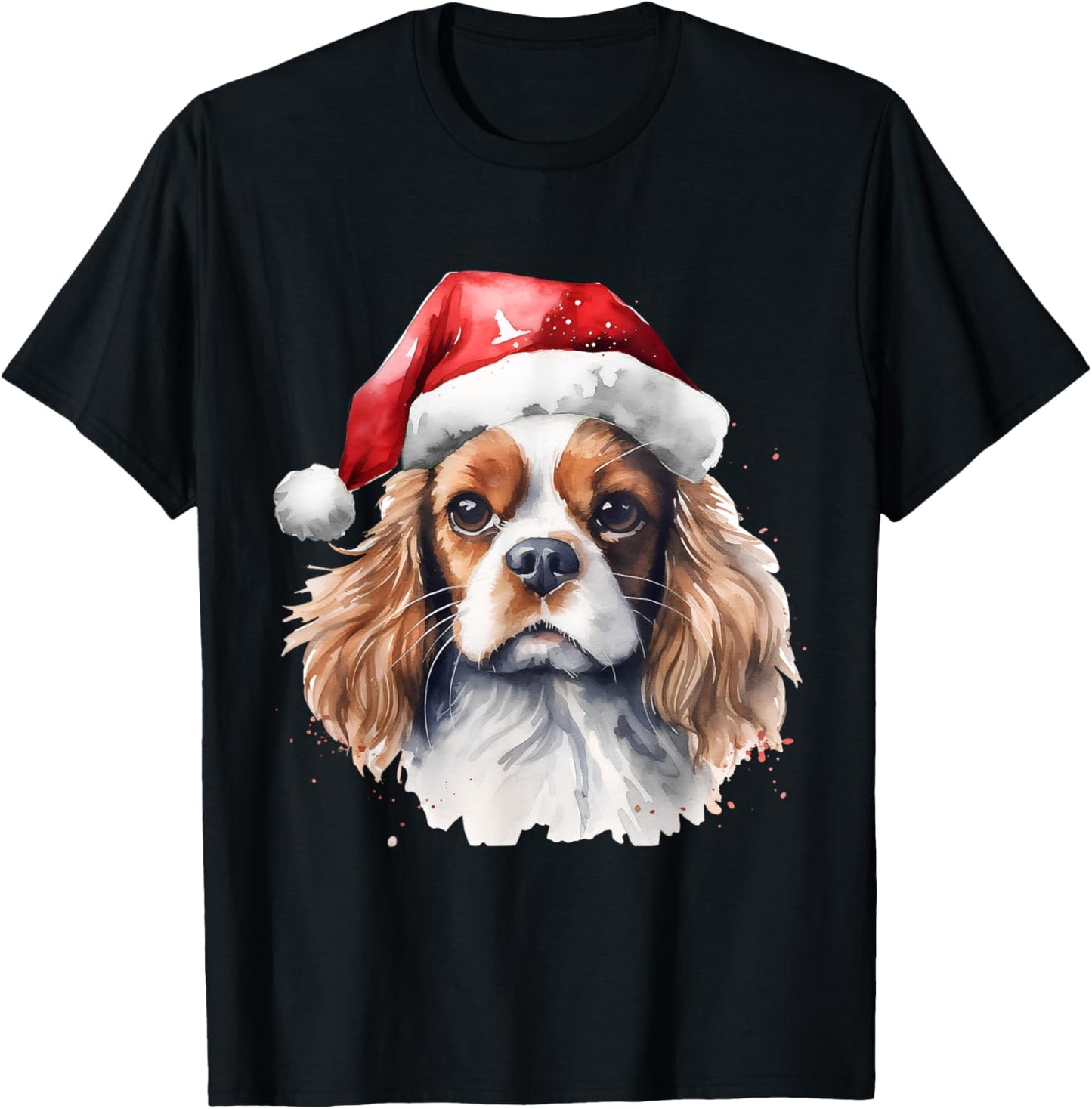 Cavalier King Charles Christmas Dog T-Shirt - T-Shirt | Black