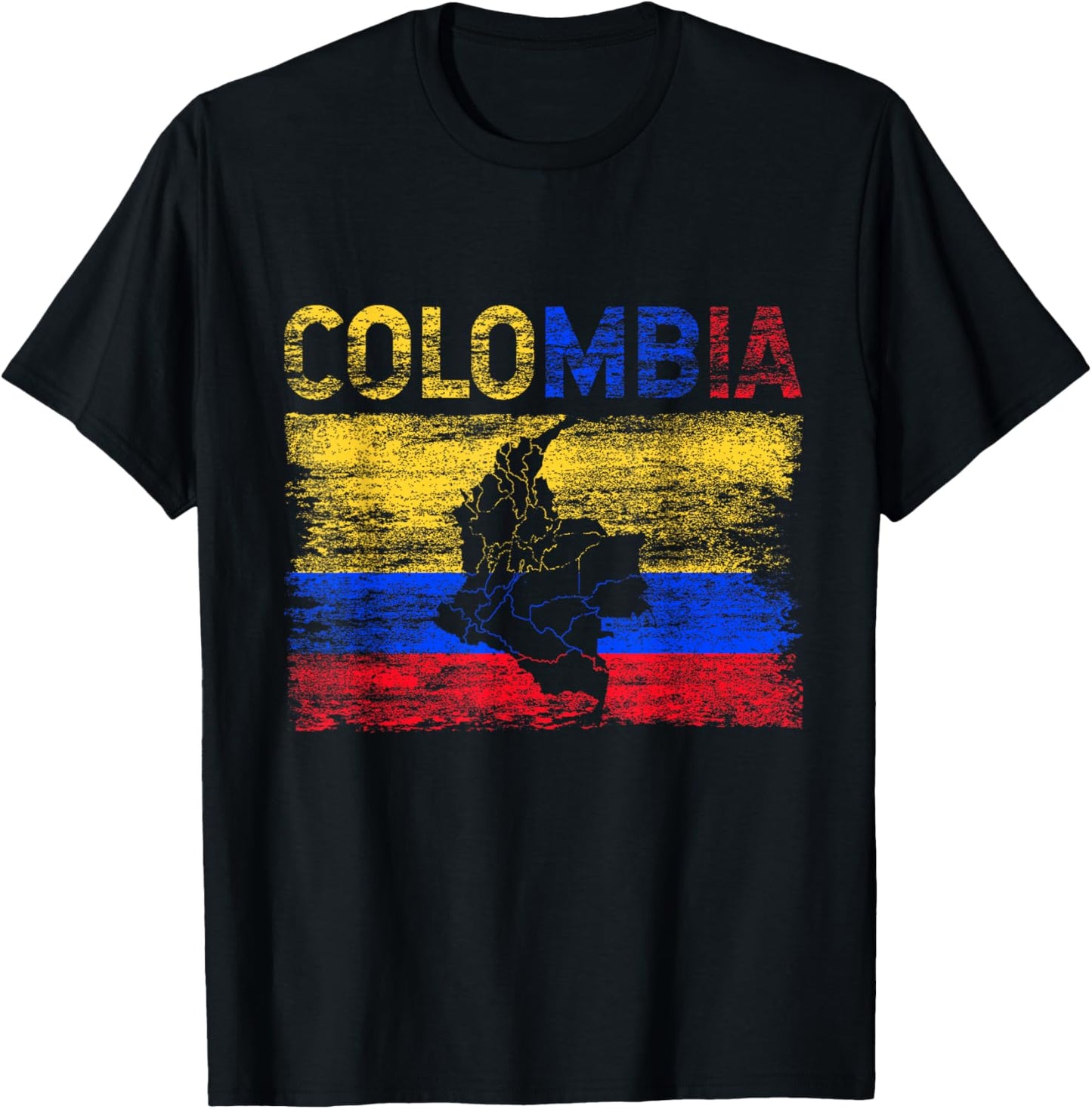 Colombia Pride Flag Colombian National Expat Heritage T-Shirt - T-Shirt | Black