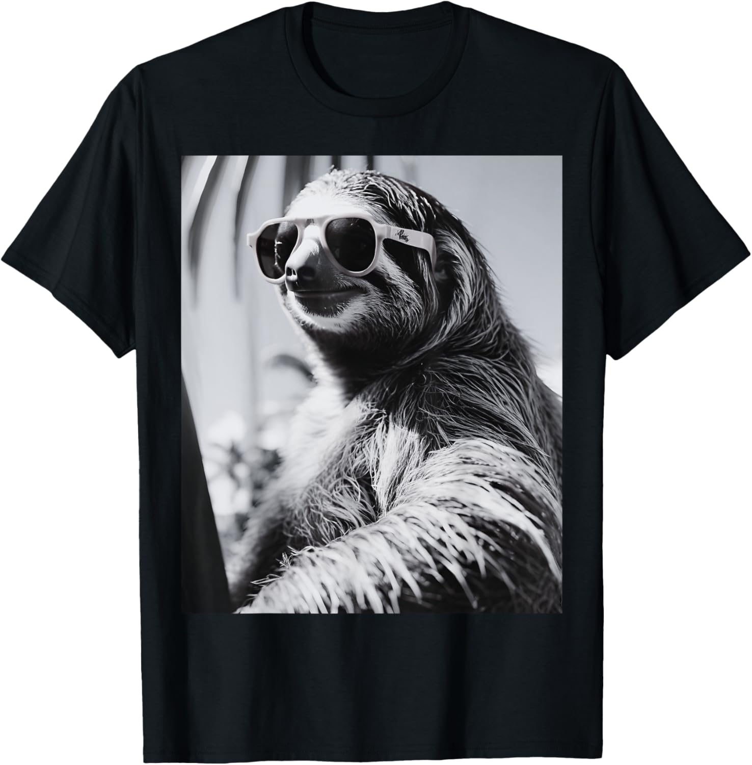 Men's Women's Children's Funny Graphic Sloth Animal Selfie Tops T-Shirt - T-Shirt | Black
