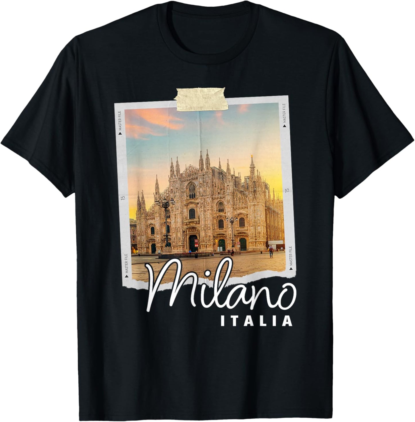 Milan Cathedral Italy Souvenir Duomo di Milano Italian T-Shirt - T-Shirt | Black
