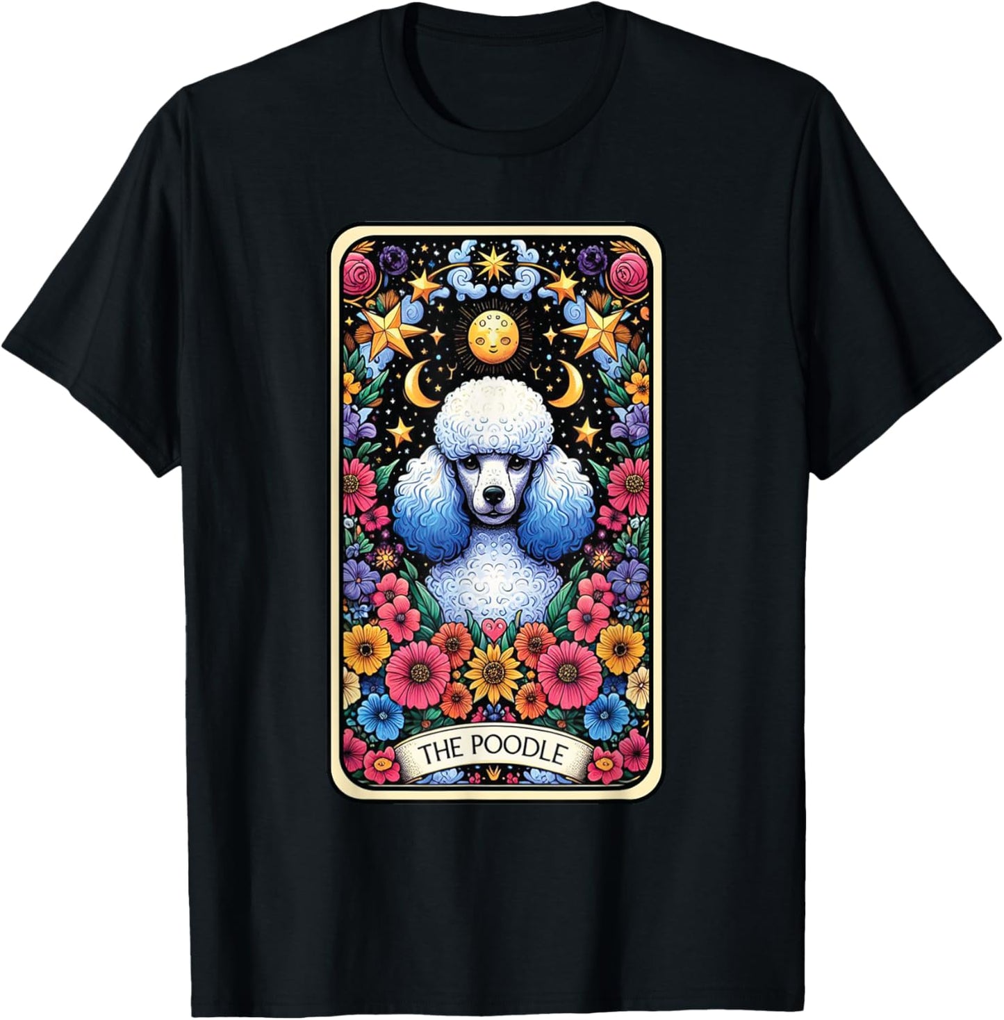 The Poodle Dog Tarot Card T-Shirt - T-Shirt | Black