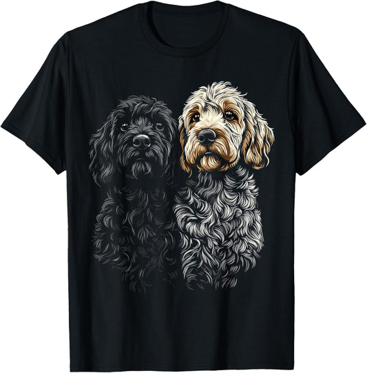 Labradoodle Dog Motif Pet Art Labradoodle Men Women Kids T-Shirt - T-Shirt | Black