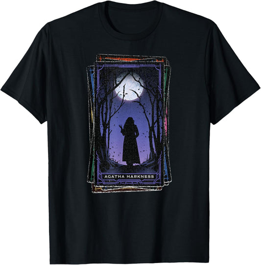 Marvel Agatha All Along Disney+ Agatha Harkness Tarot Card T-Shirt - T-Shirt | Black