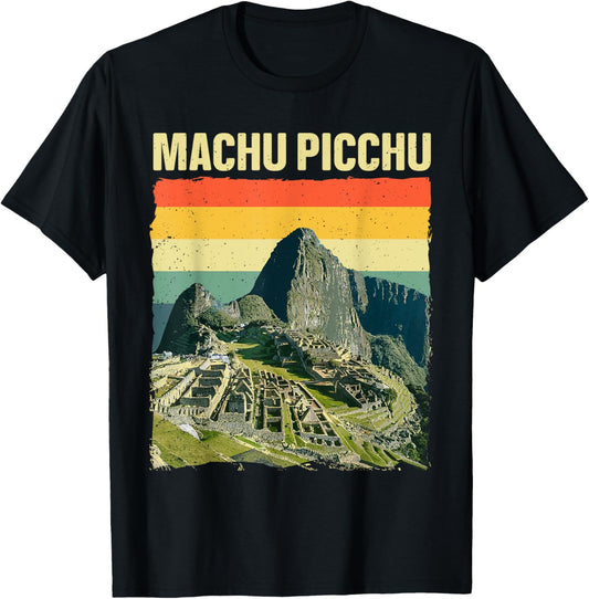 Cool Machu Picchu Art Women Kids Machu Picchu Peru T-Shirt - T-Shirt | Black