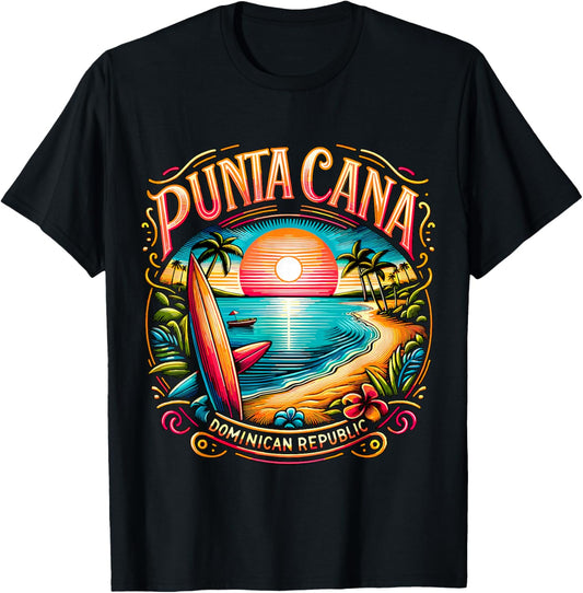 Punta Cana Dominican Republic Vacation Beach T-Shirt - T-Shirt | Black