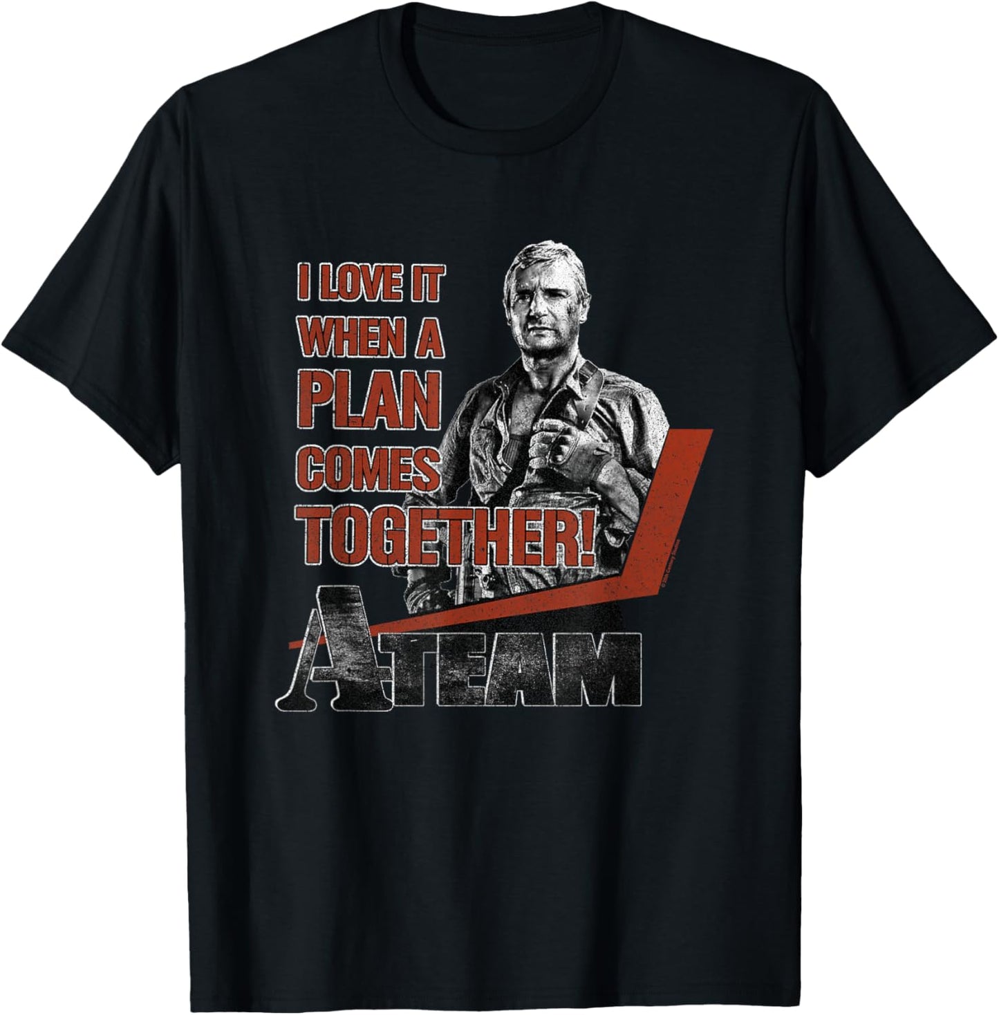 The A-Team Hannibal I love It When A Plans Comes Together! T-Shirt - T-Shirt | Black