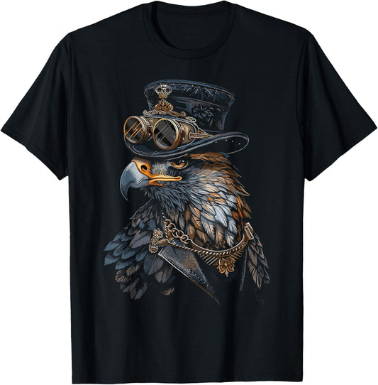 Mechanical Steampunk Eagle T-Shirt - T-Shirt | Black