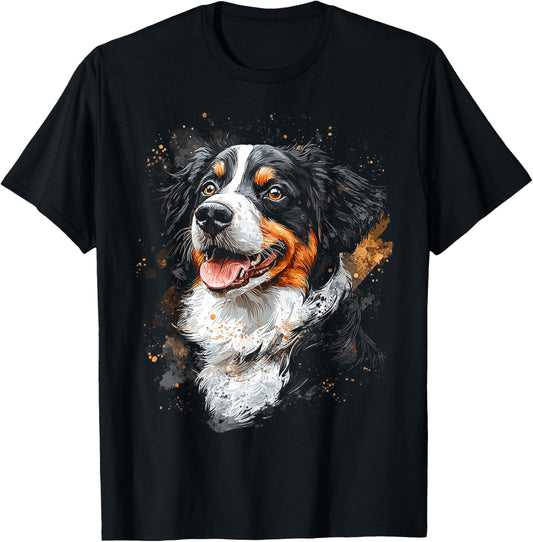 Australian Shepherd Dog Motif Pet Australian Shepherd Men Women Kids T-Shirt - T-Shirt | Black