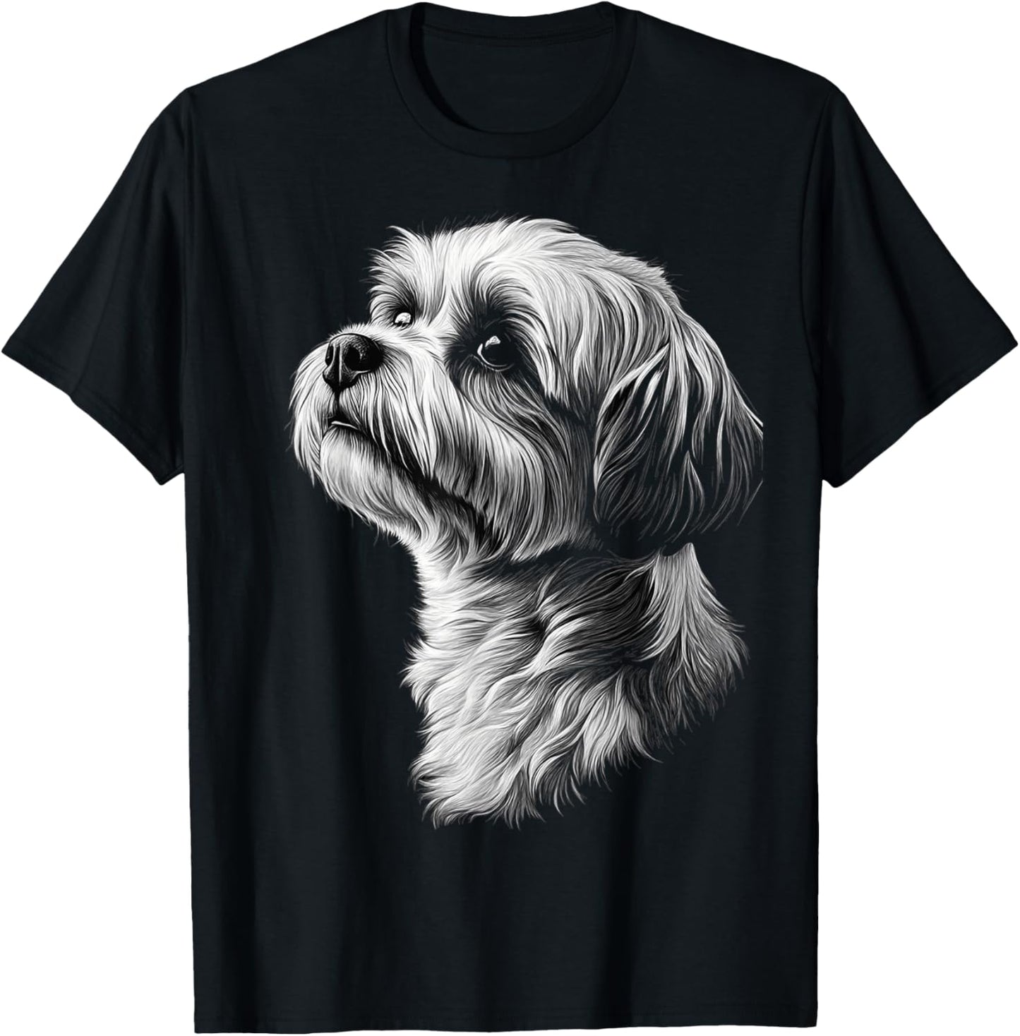 Lhasa Apso Dog Motif Pet Artwork Lhasa Apso Men Women Kids T-Shirt - T-Shirt | Black