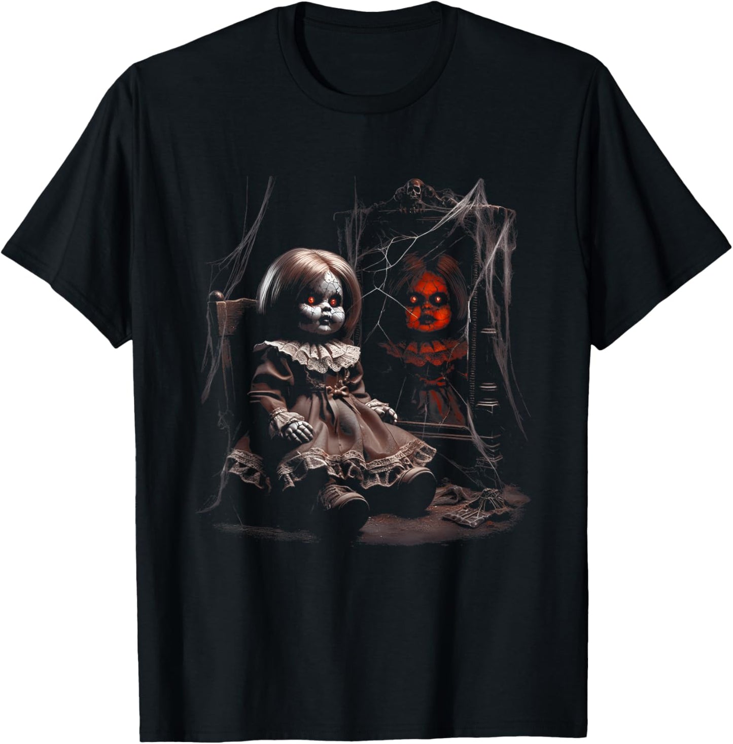 Murder Doll Halloween Killer Puppet Creepy T-Shirt - T-Shirt | Black