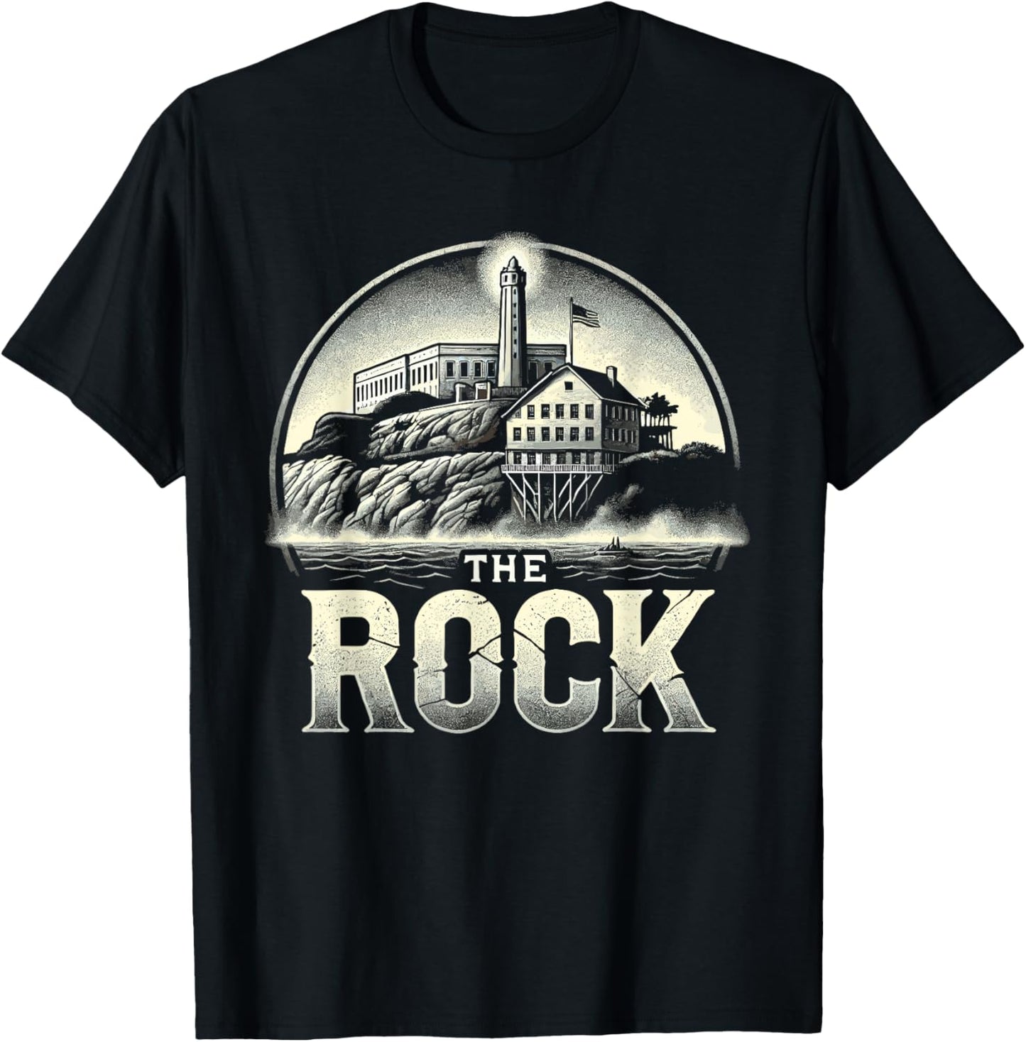 Alcatraz Island Prison History Famous Prison American T-Shirt - T-Shirt | Black