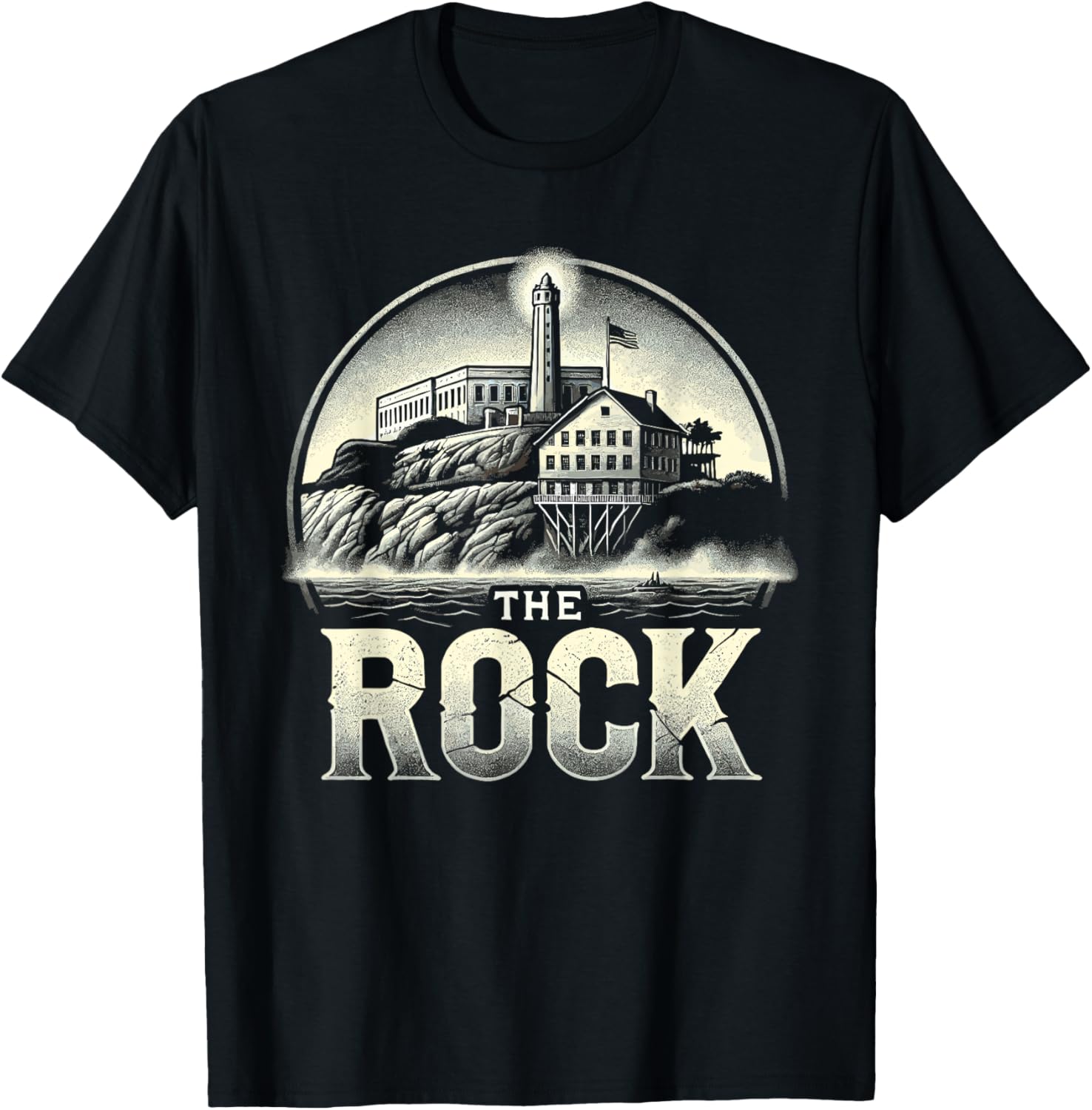 Alcatraz Island Prison History Famous Prison American T-Shirt - T-Shirt | Black