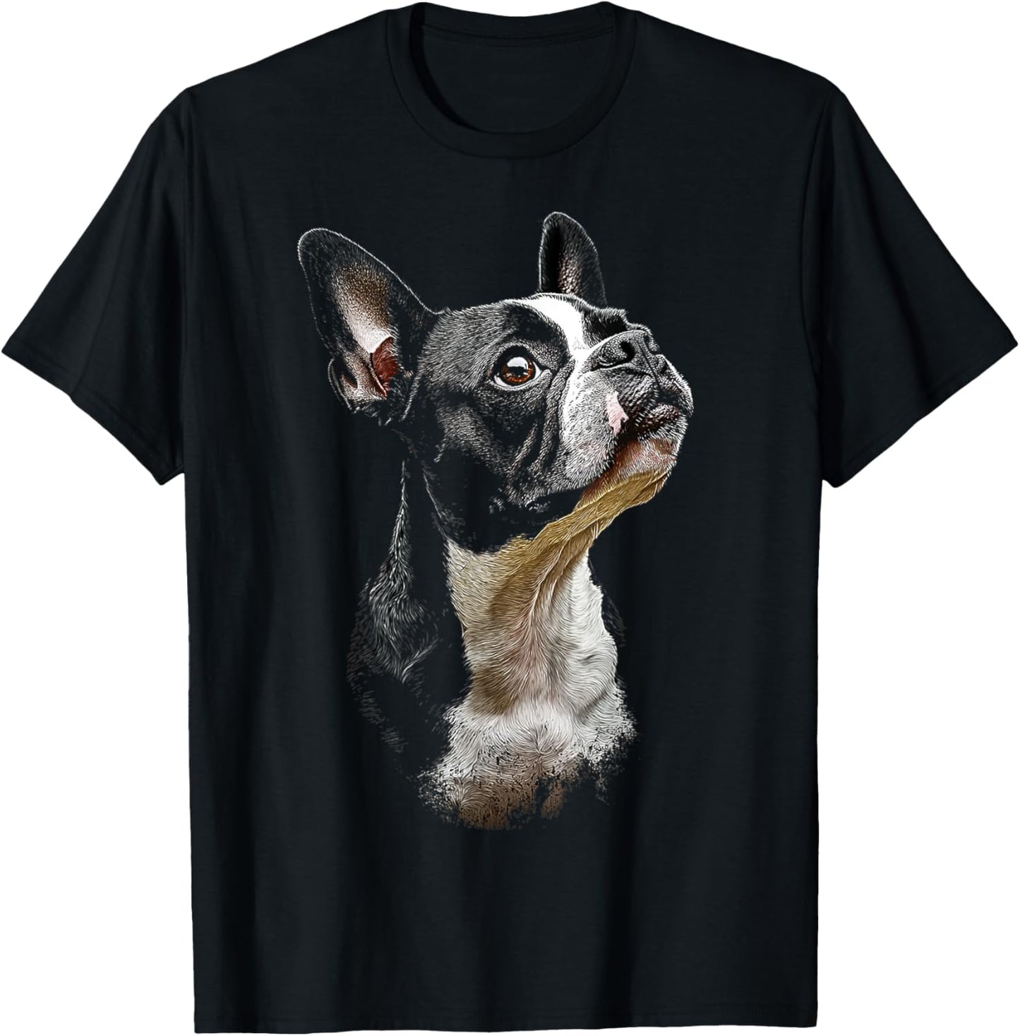Boston Terrier Dog Graphic Pet Art Boston Terrier Women Kids T-Shirt - T-Shirt | Black