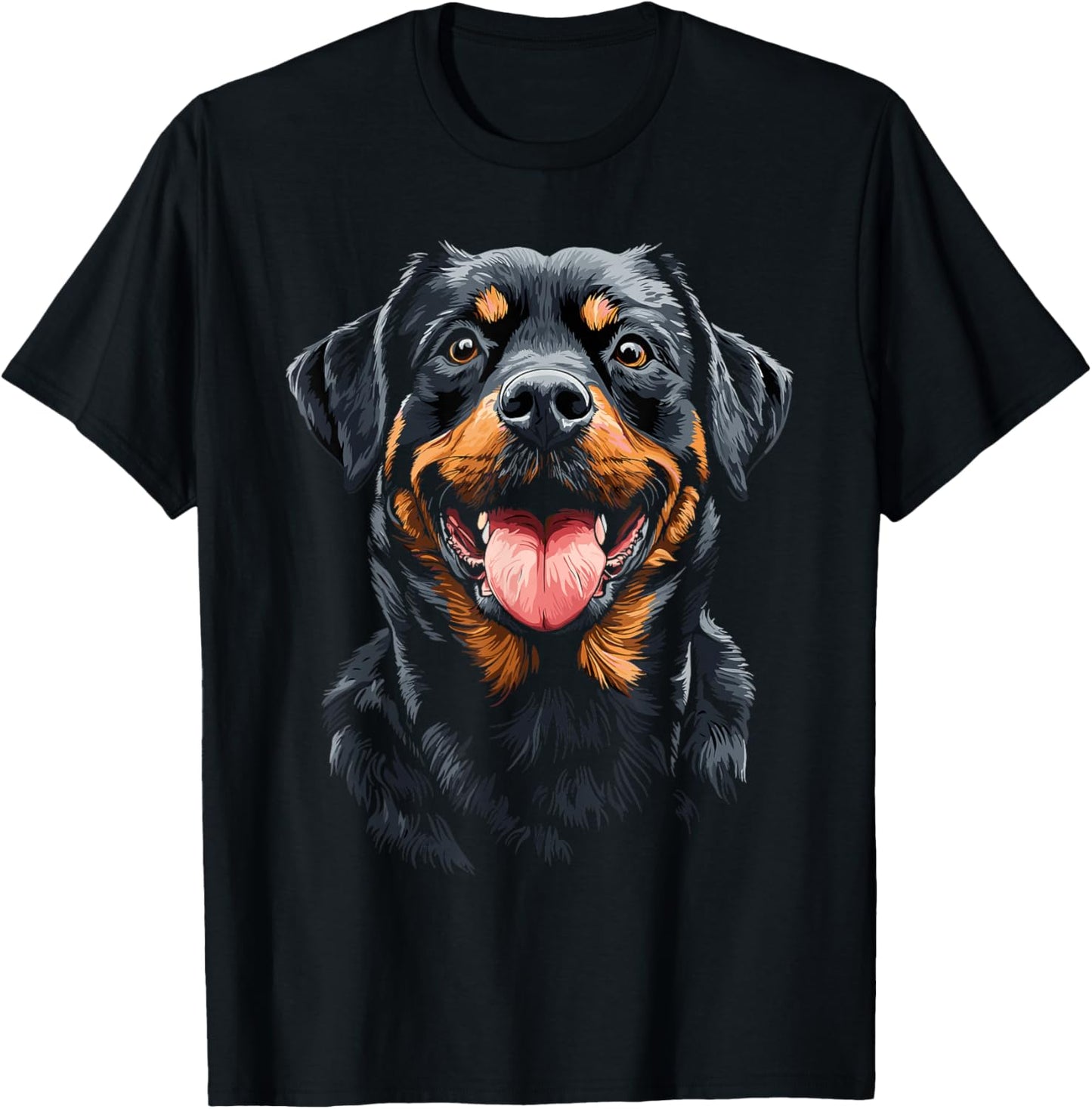 Rottweiler Face T-Shirt - T-Shirt | Black