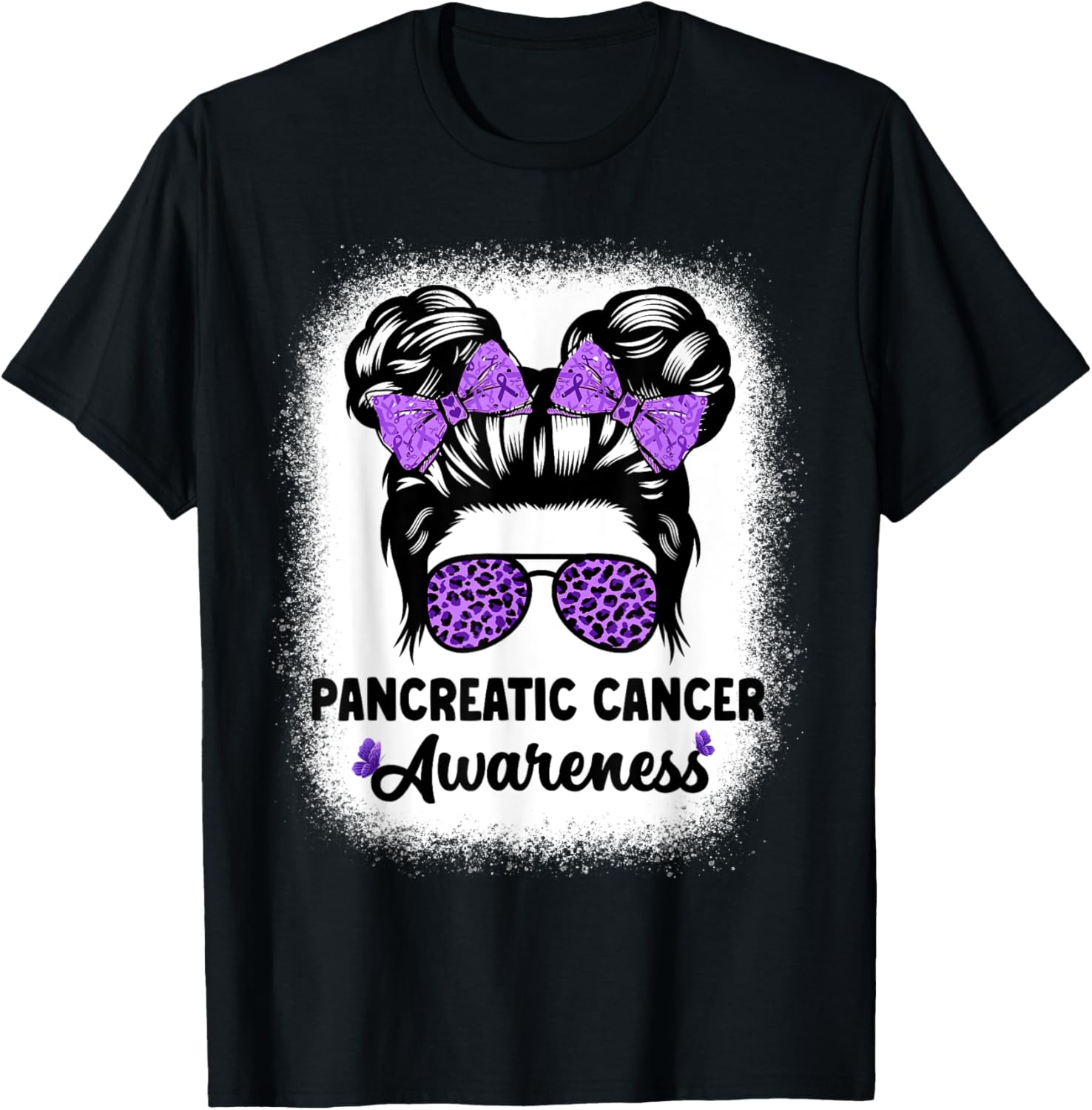 Pancreatic Cancer Awareness Women Girls Pancreatic Cancer T-Shirt - T-Shirt | Black